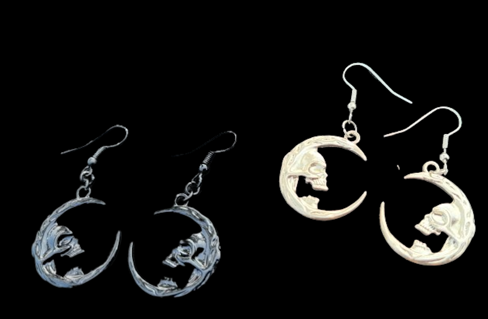 MR. BONES CREEPY MOON DANGLE EARRINGS