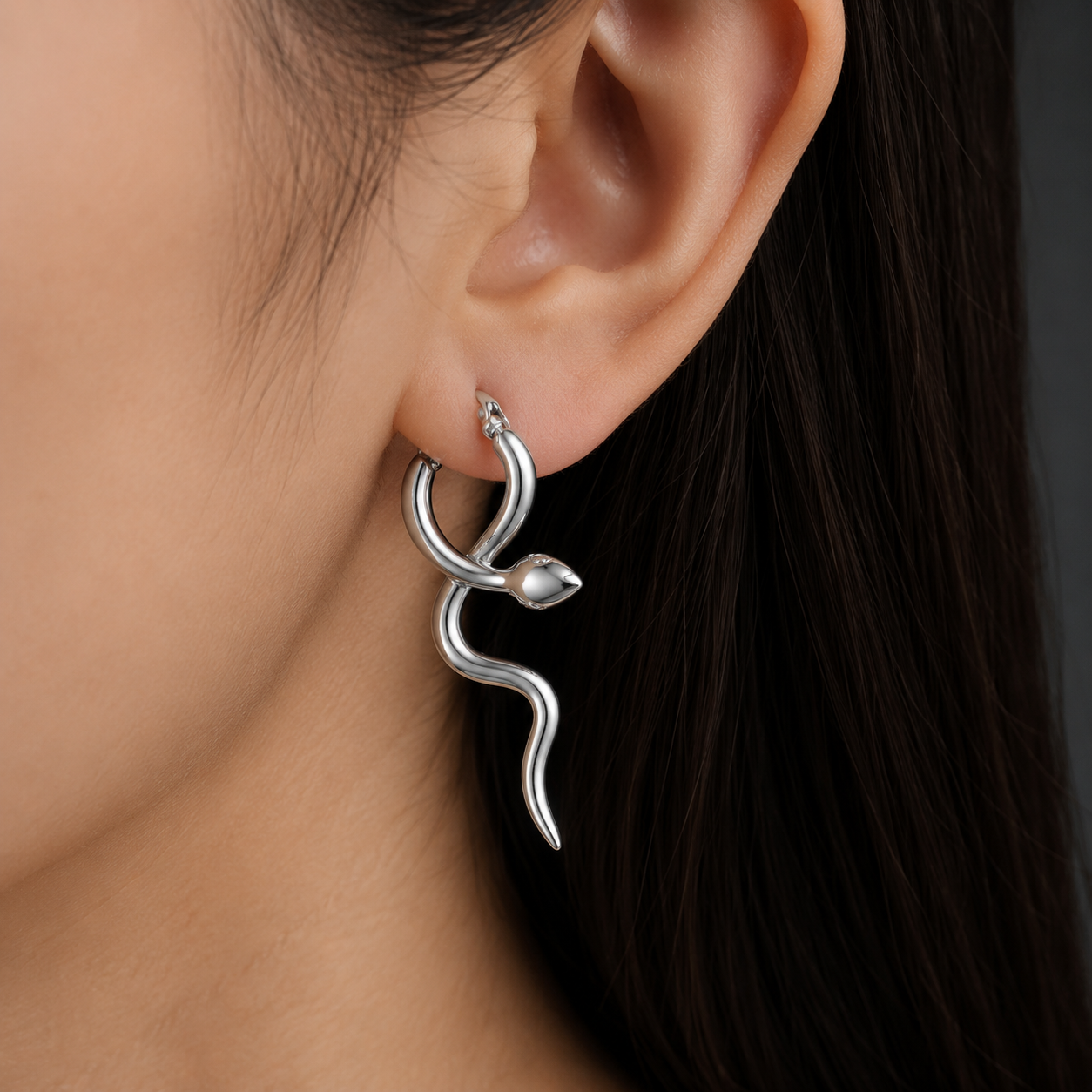 SERPENT HUGGIE EARRINGS