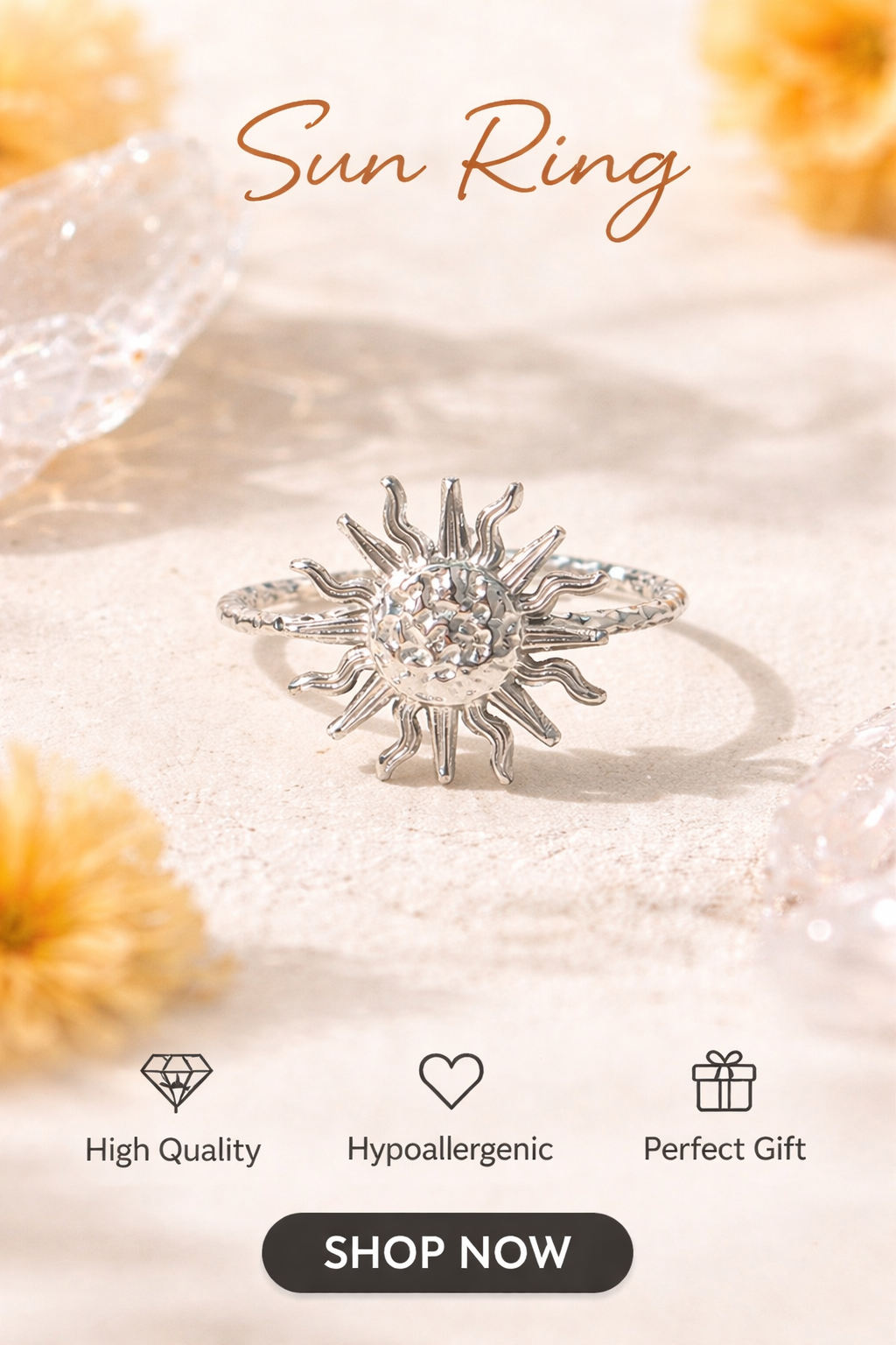 SUNBURST RING - OPEN SIZE