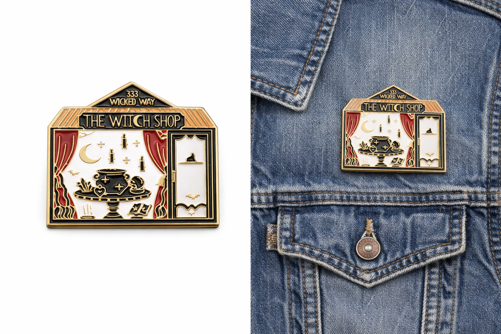 THE WITCH SHOPPE LAPEL PIN