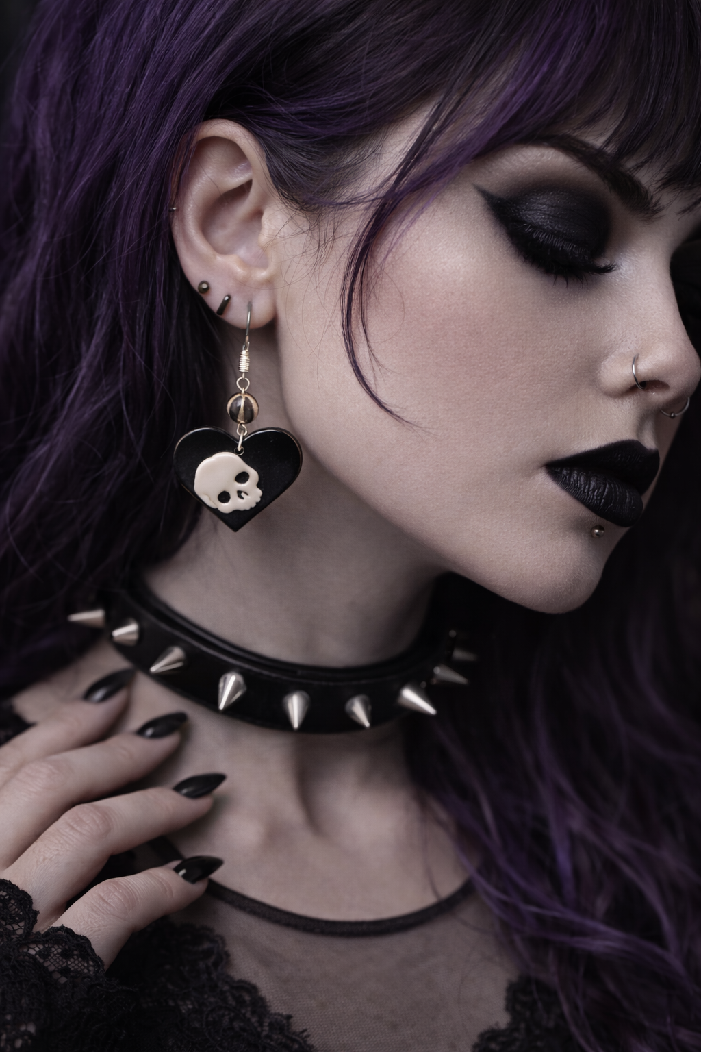 MR BONES LOVE HEARTS EARRINGS