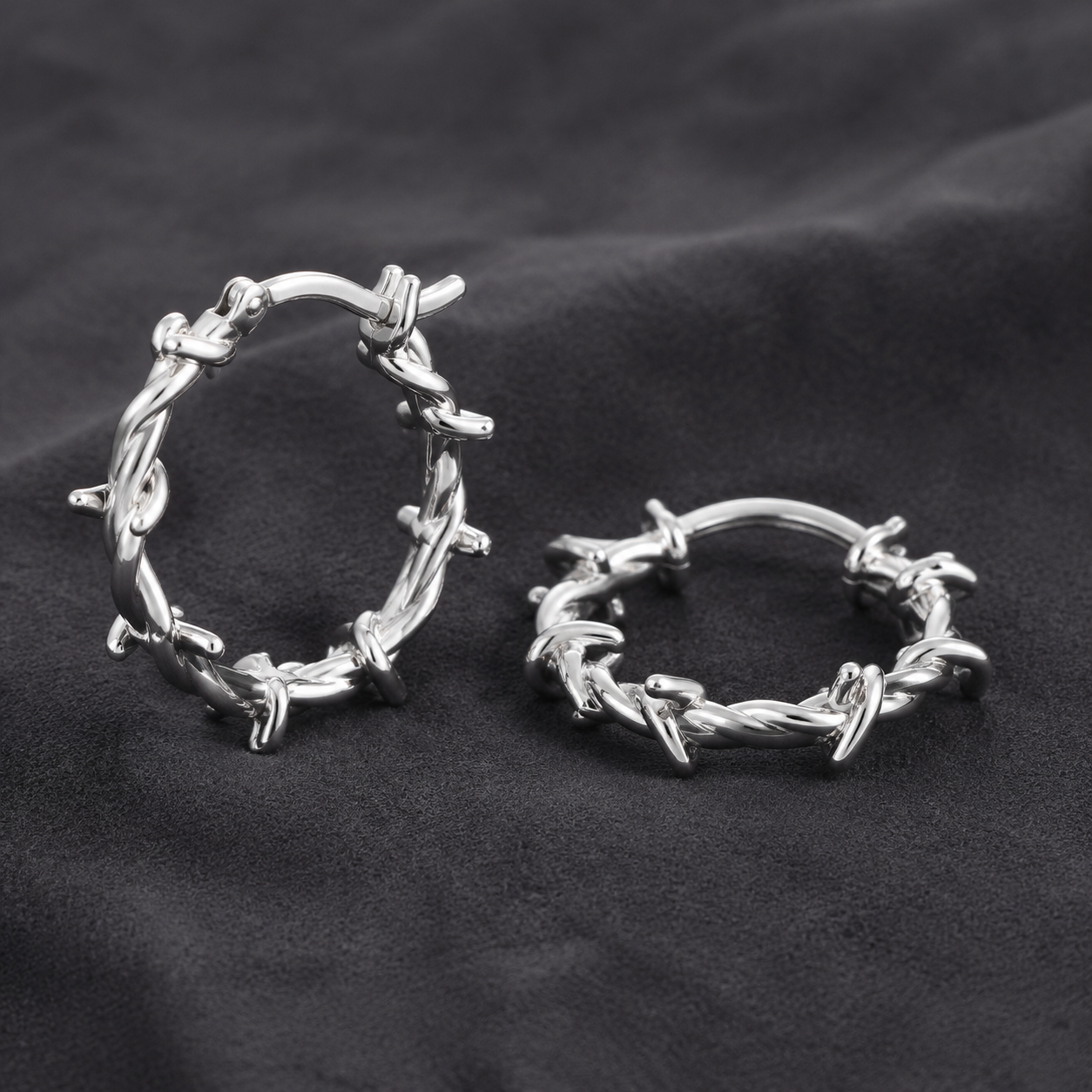 BARB WIRE HUGGIE EARRING COLLECTION