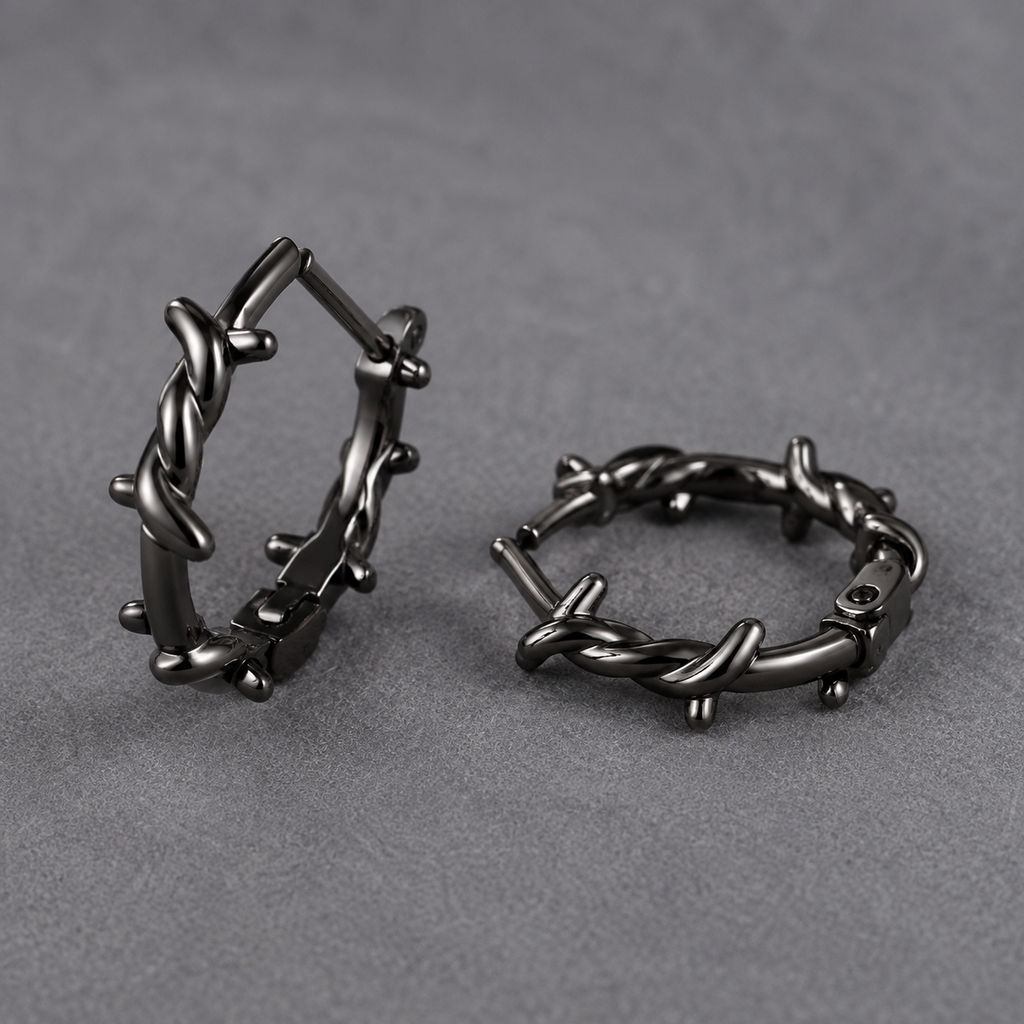 BARB WIRE HUGGIE EARRING COLLECTION
