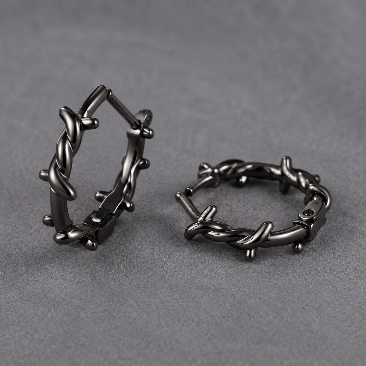 BARB WIRE HUGGIE EARRING COLLECTION