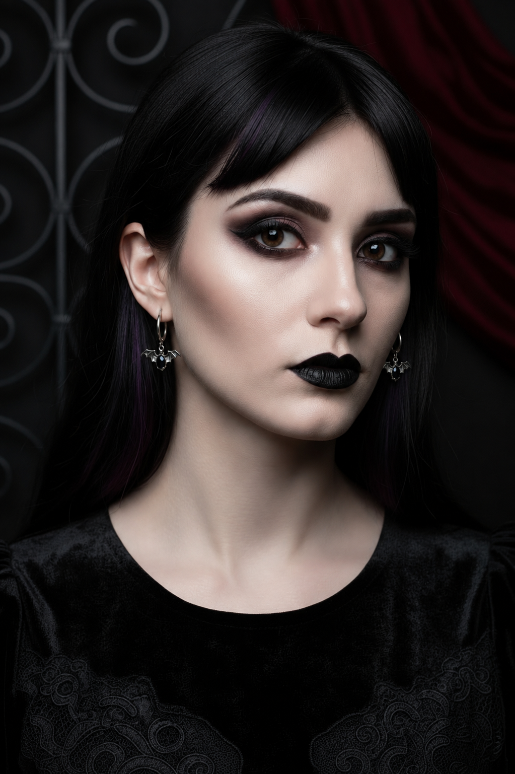 MR BAT GEM HUGGIE EARRINGS