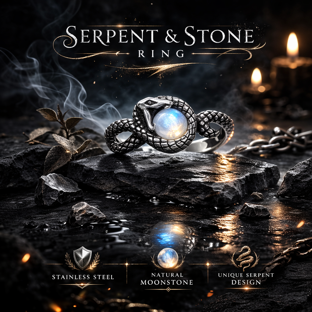 SERPENT & STONE RING