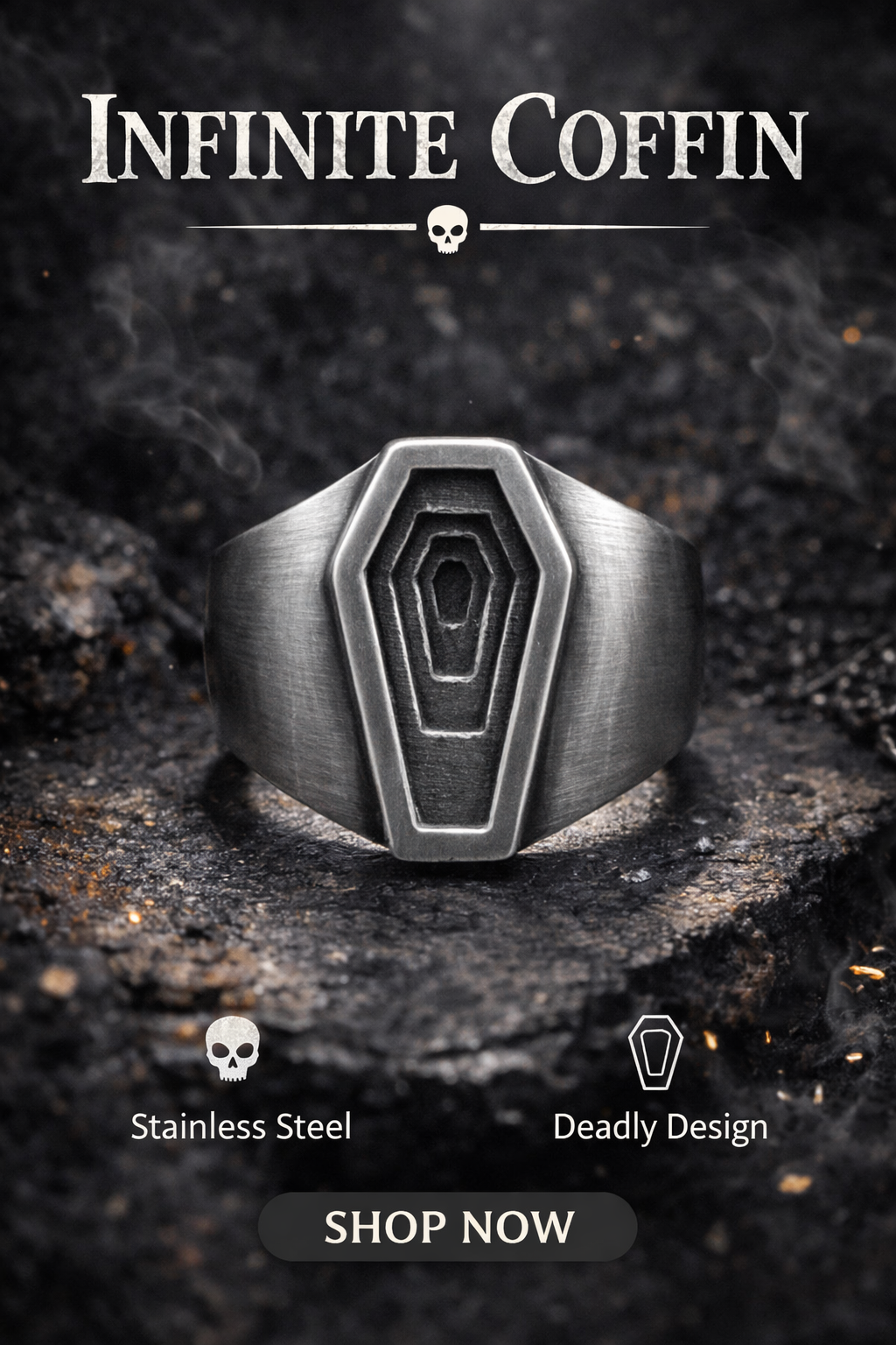 INFINITE COFFIN RING SZ 13