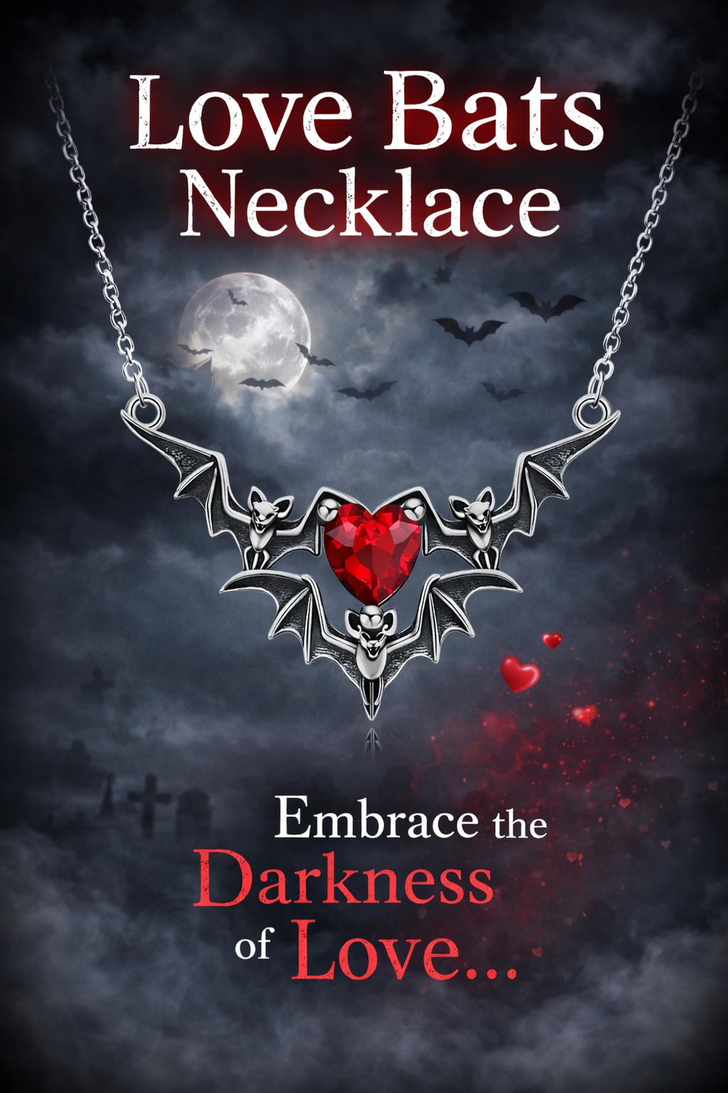 LOVE BATS NECKLACE