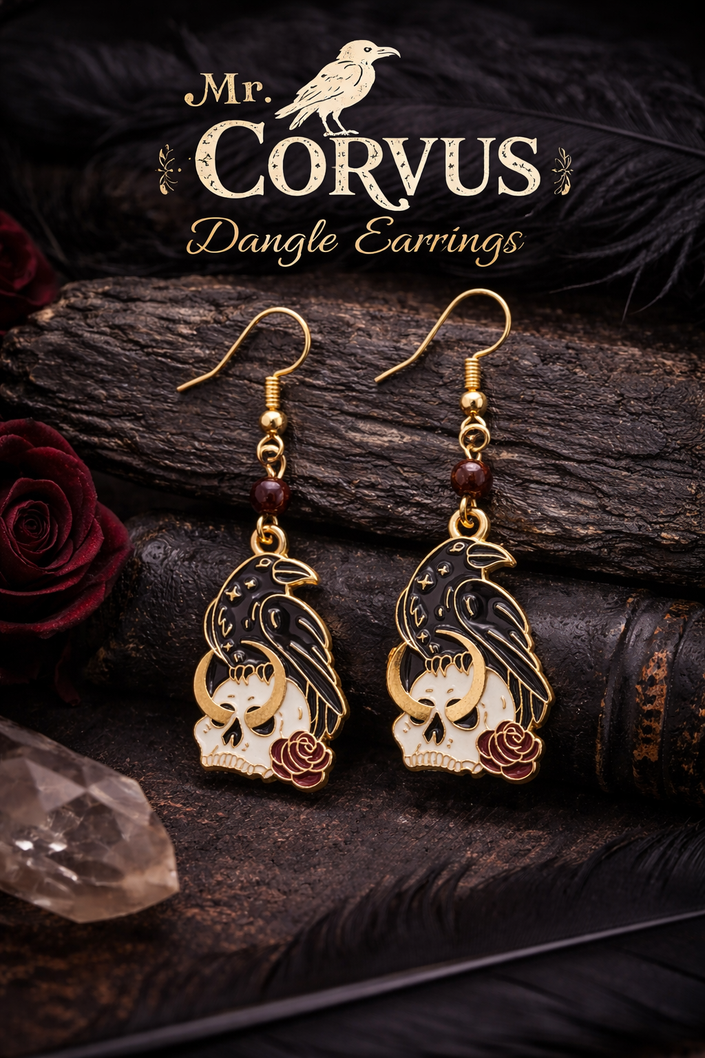 Mr. Corvus Dangle Earrings