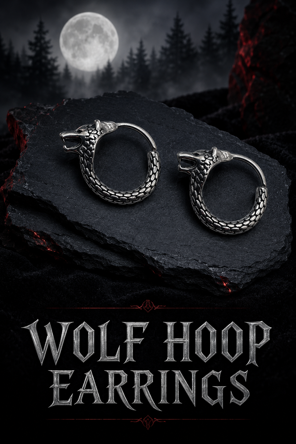 WOLF HOOP EARRINS