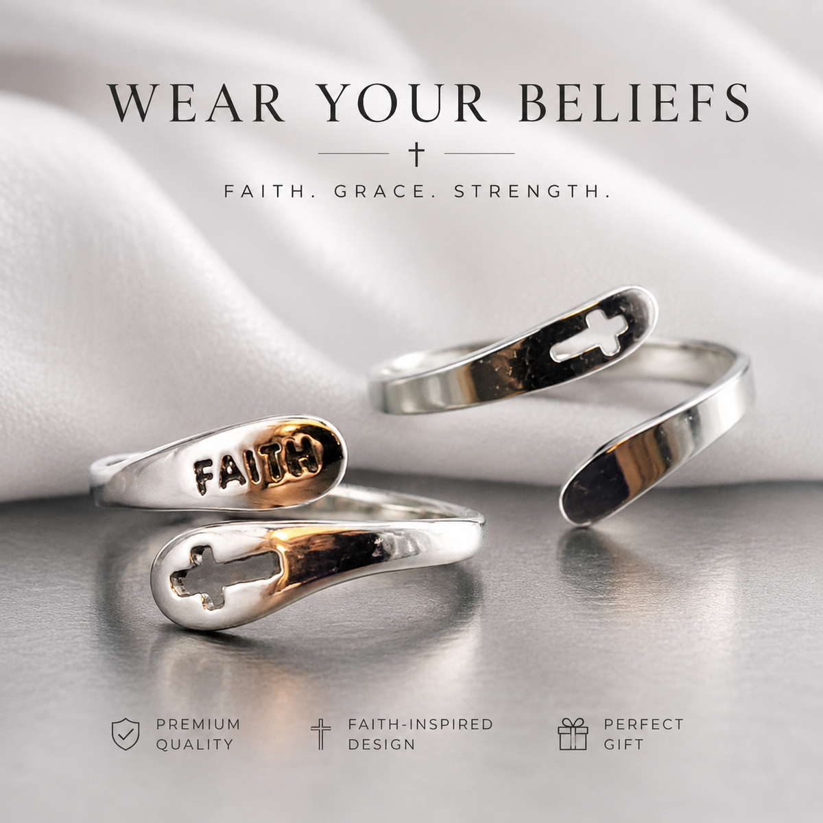 FAITH WRAP RING - ONE SIZE