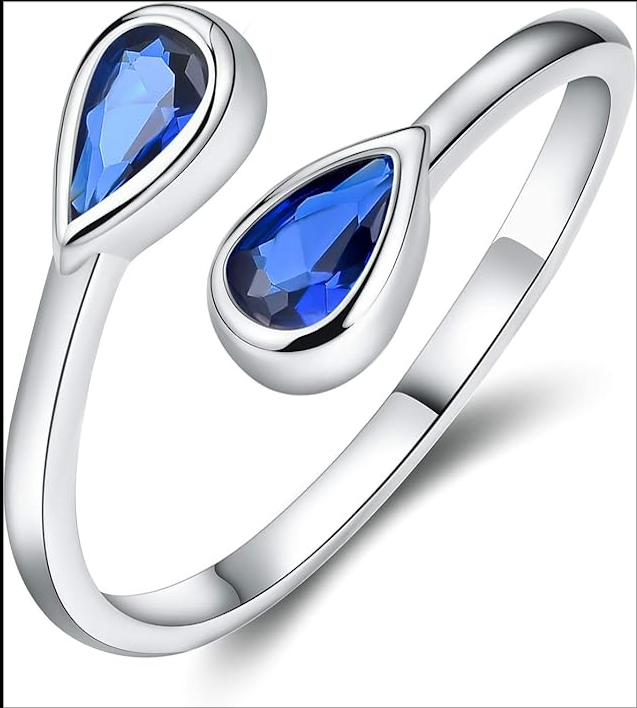 DOUBLE GEM RING - ONE SIZE