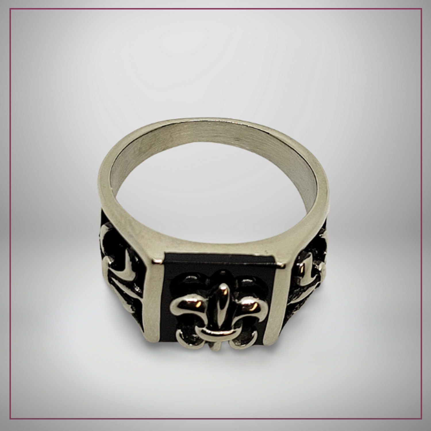 FLEUR DI LIS  SIGNET RING SIZE 16