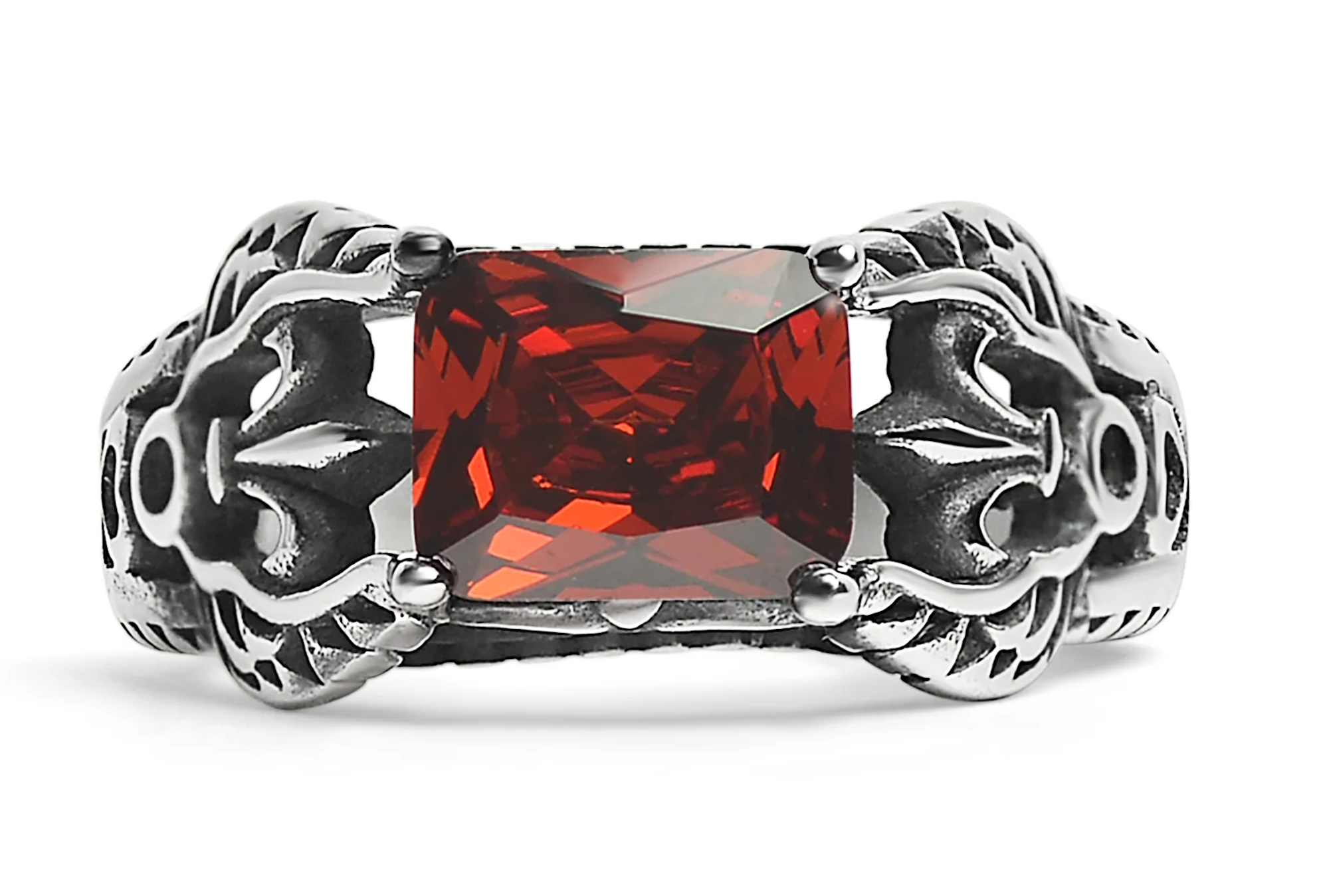 CRIMSON FLEUR DI LIS RING