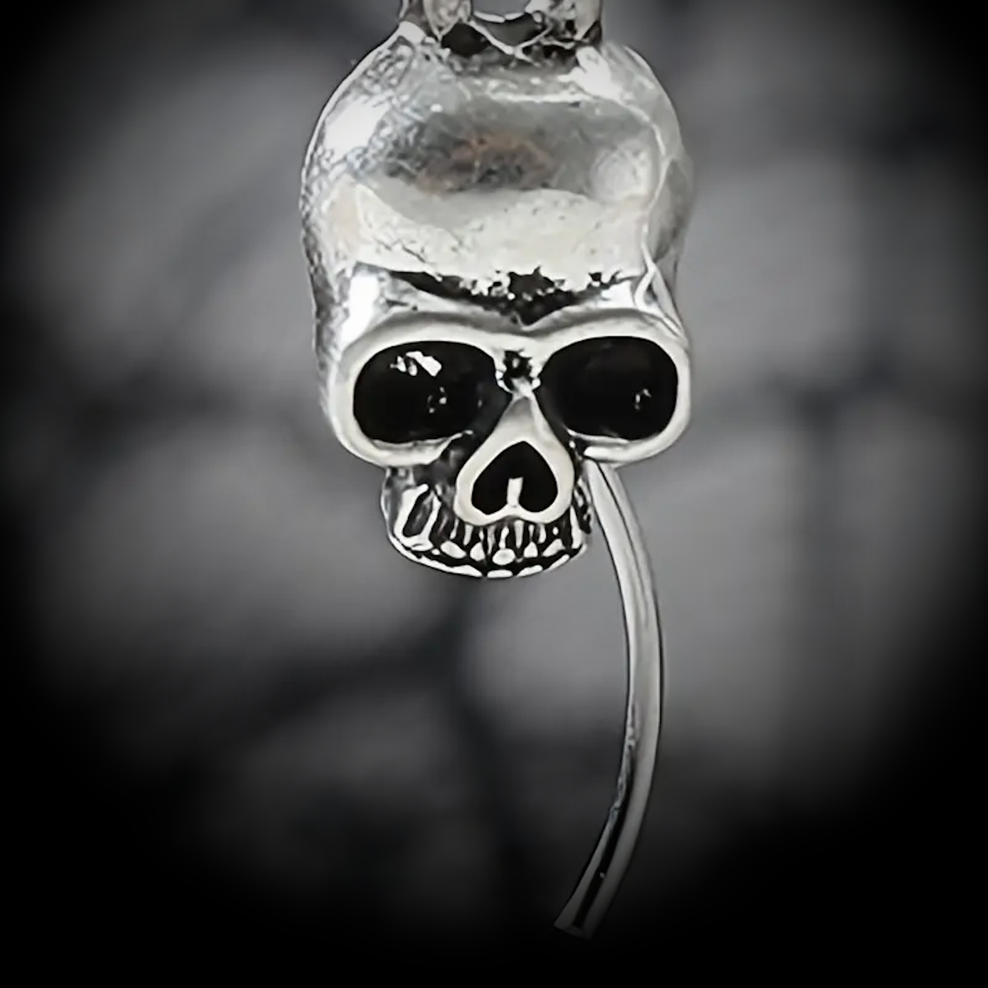 MR BONES LONG DANGLE EARRING
