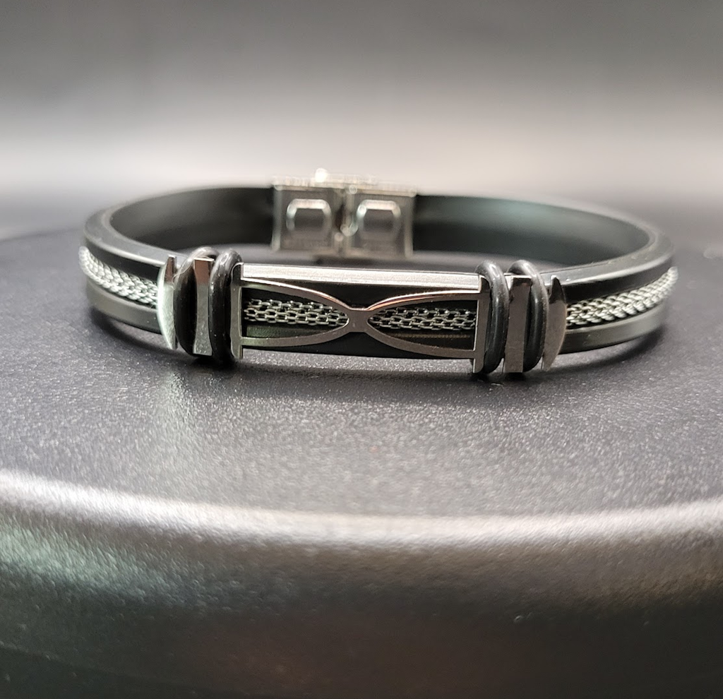 MESH/SILICONE BRACELET