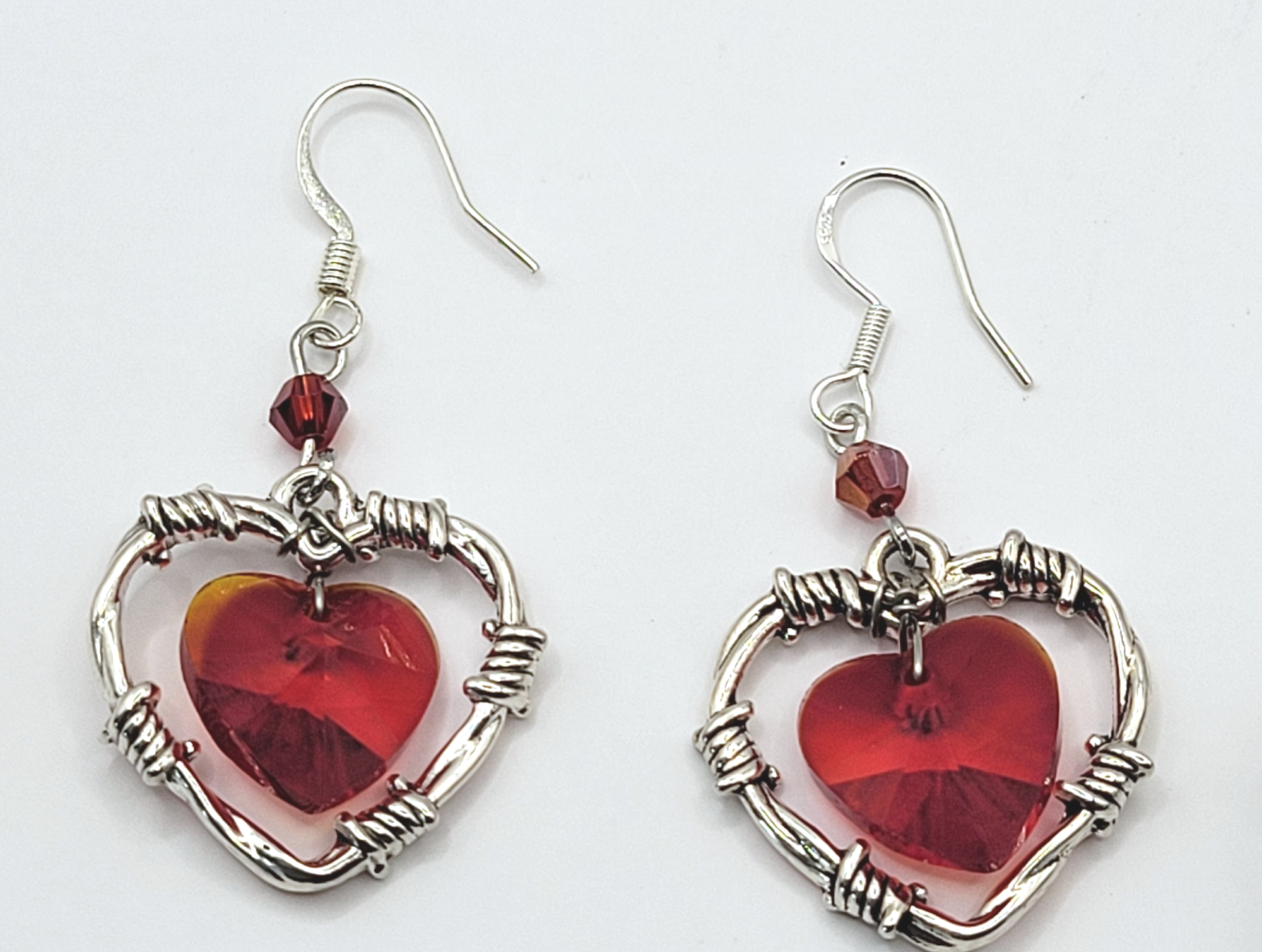 THORNED HEART DANGLE EARRINGS