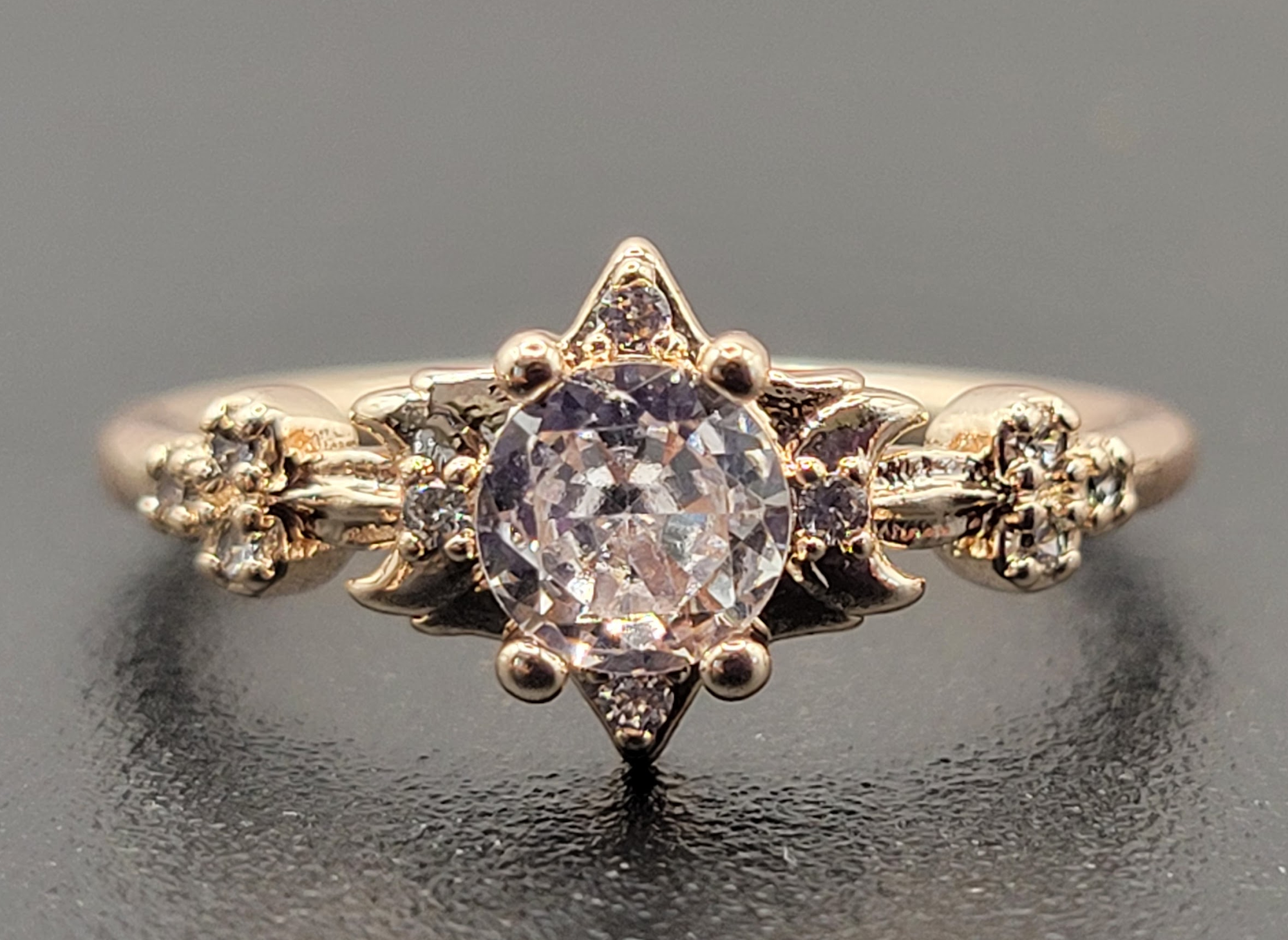 TrIple Moon Rose Gold Ring