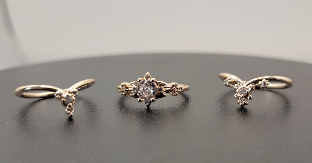 TrIple Moon Rose Gold Ring