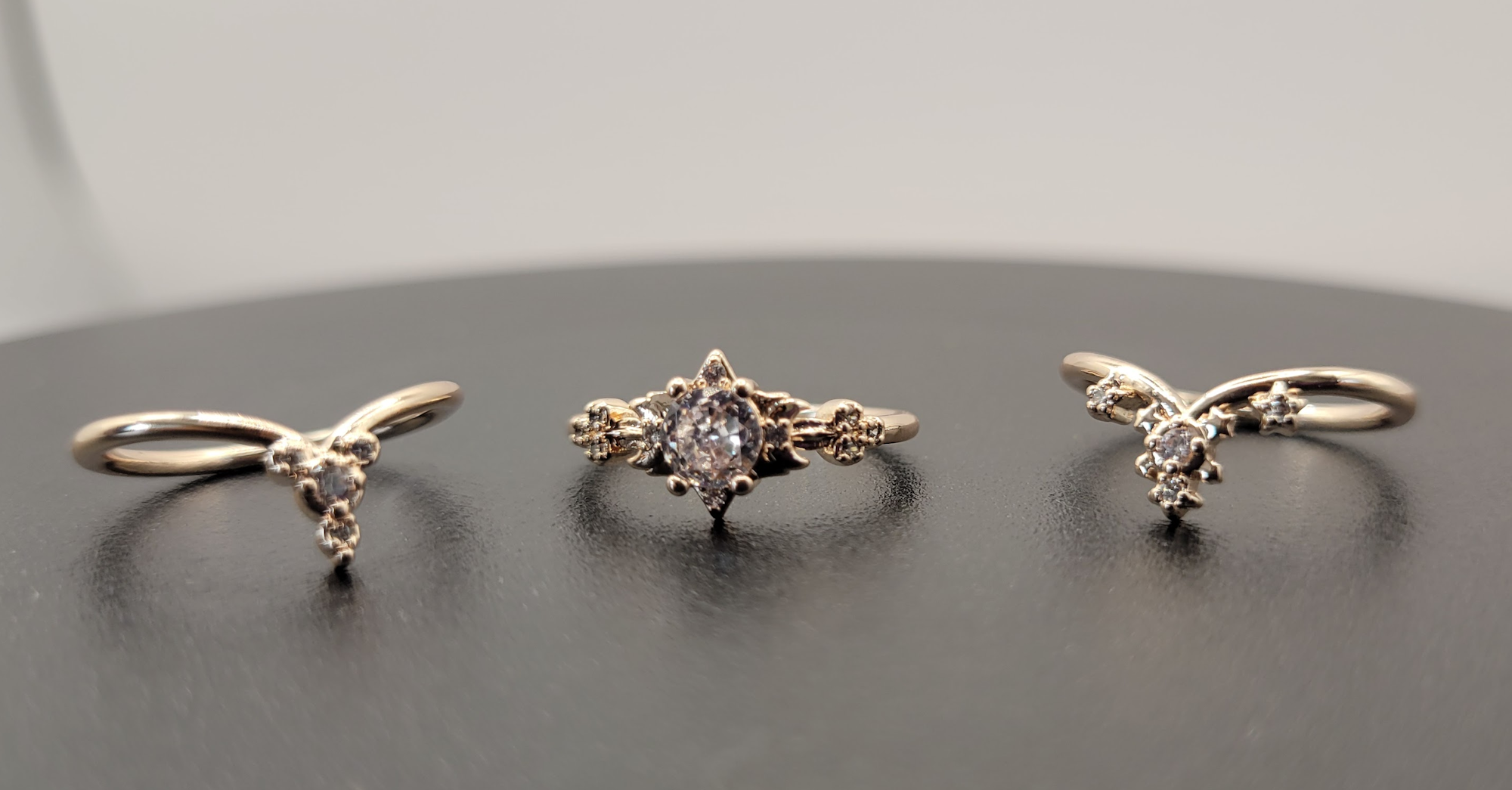 TrIple Moon Rose Gold Ring