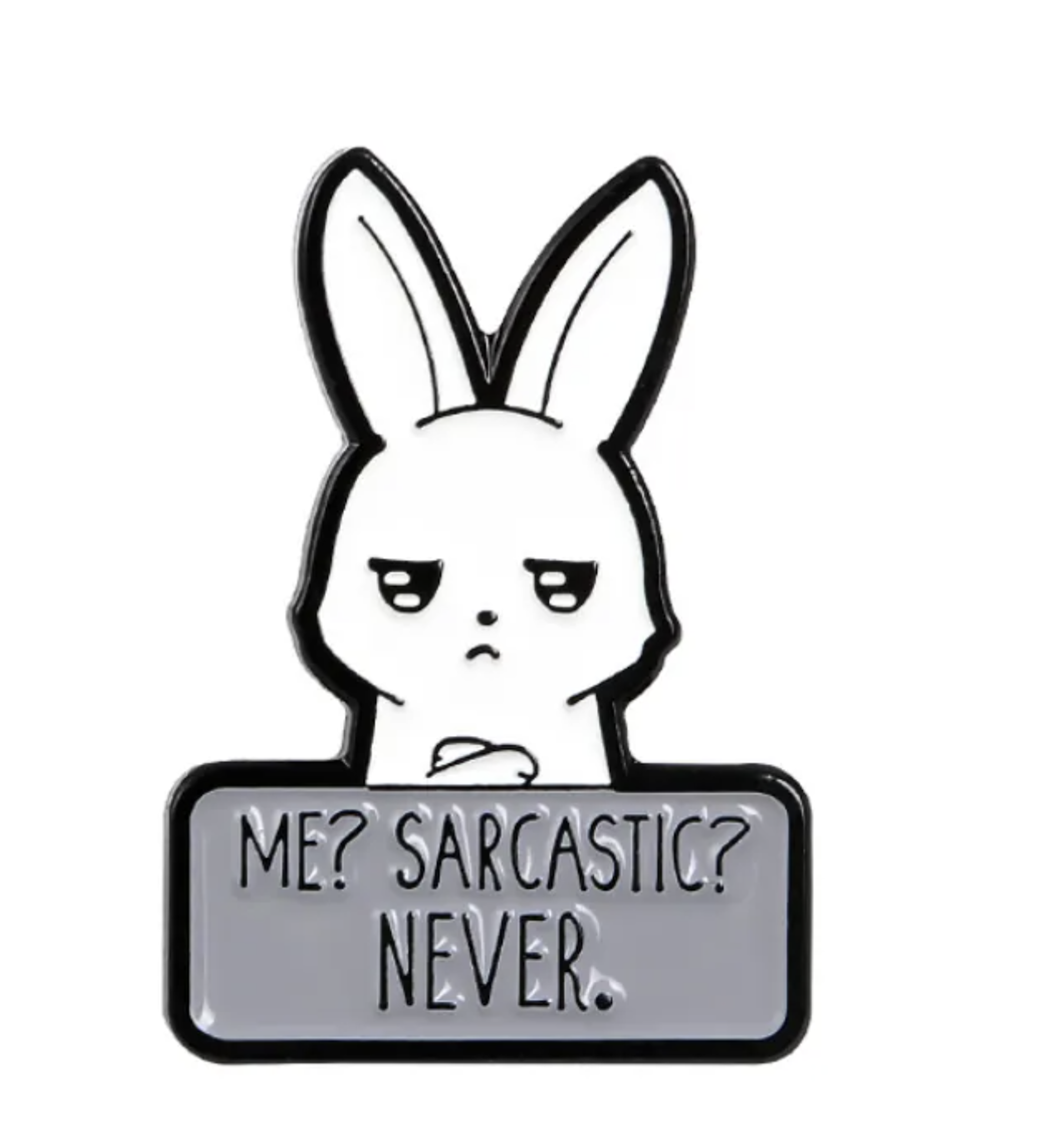 SARCASTIC BUNNY LAPEL PIN