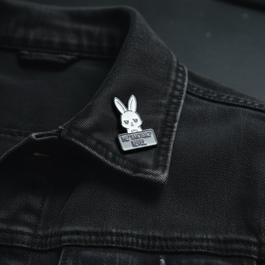 SARCASTIC BUNNY LAPEL PIN