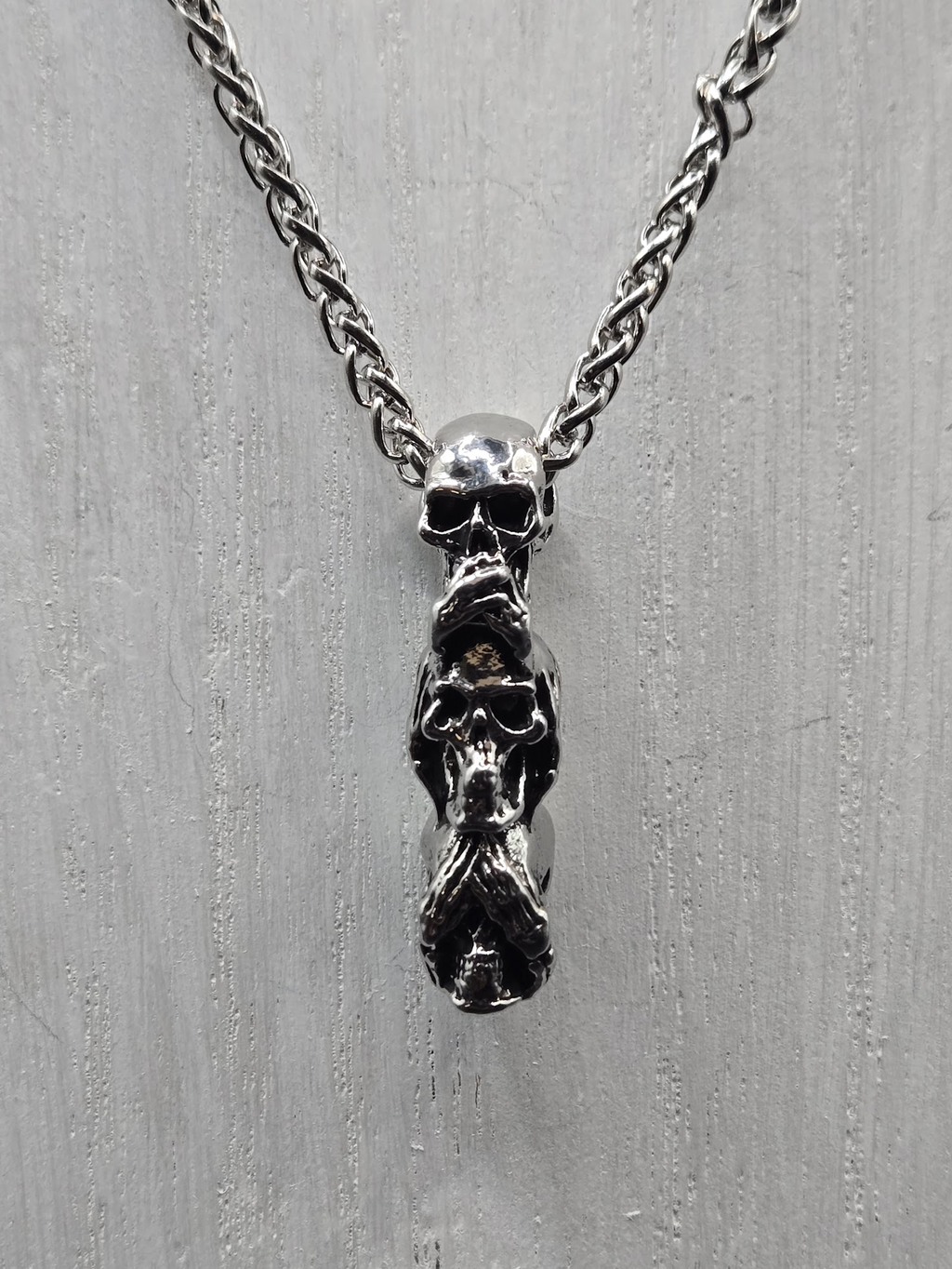 MR. BONES SAY HEAR SEE NO EVIL PENDANT