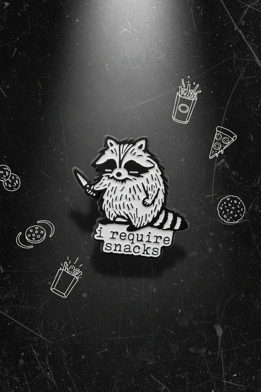 I REQUIRE SNACKS LAPEL PIN