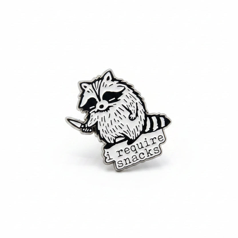 I REQUIRE SNACKS LAPEL PIN