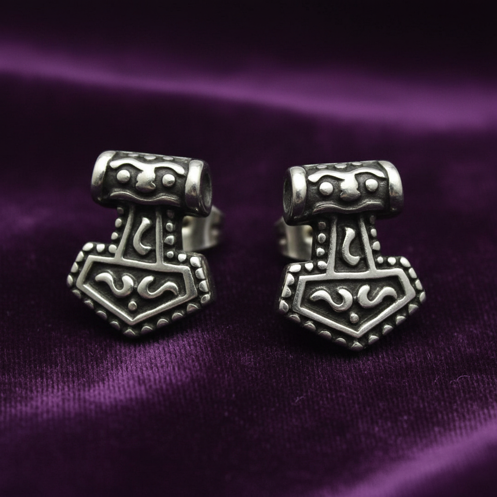 MJLONIR STUD EARRINGS