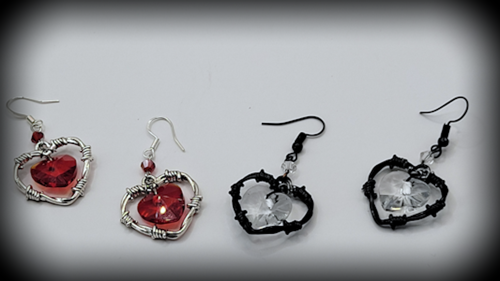 THORNED HEART DANGLE EARRINGS