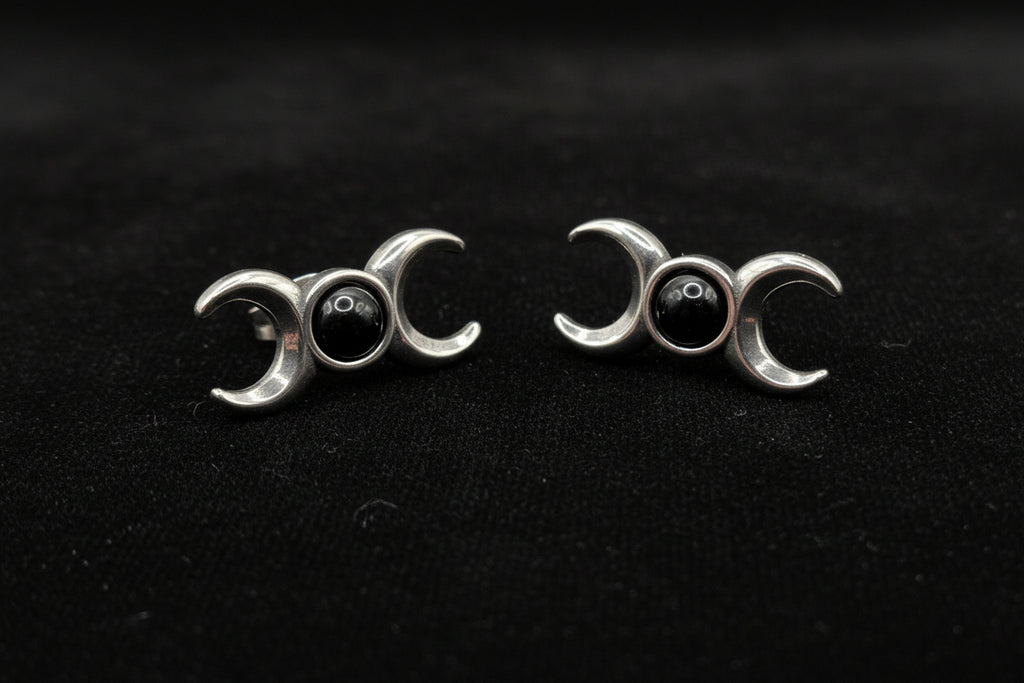 TRIPLE MOON STUD EARRING COLLECTION