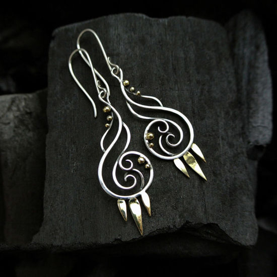 SWIRLS & SPIKES DANGLE EARRINGS