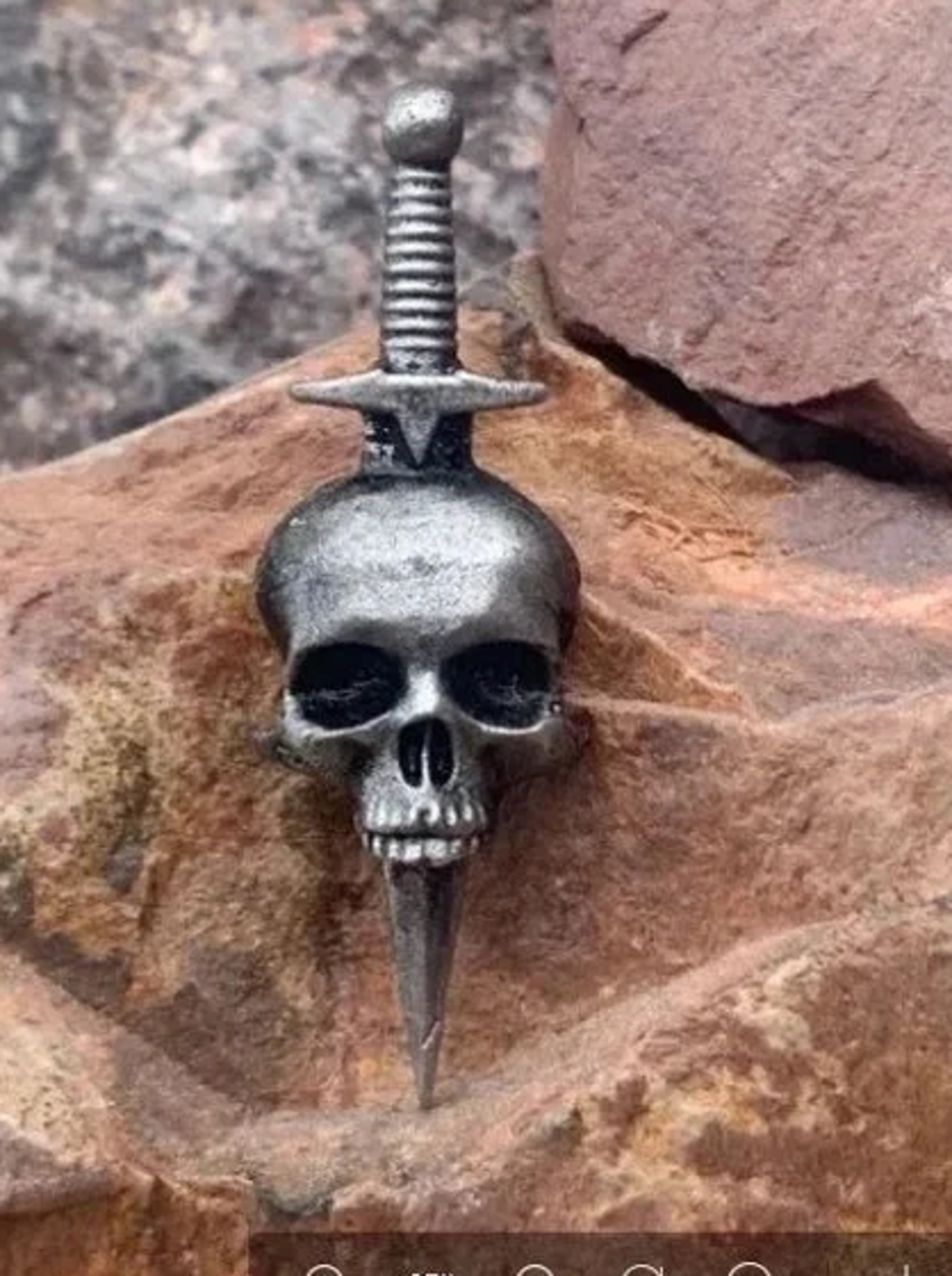MR BONES & DAGGER BROOCH