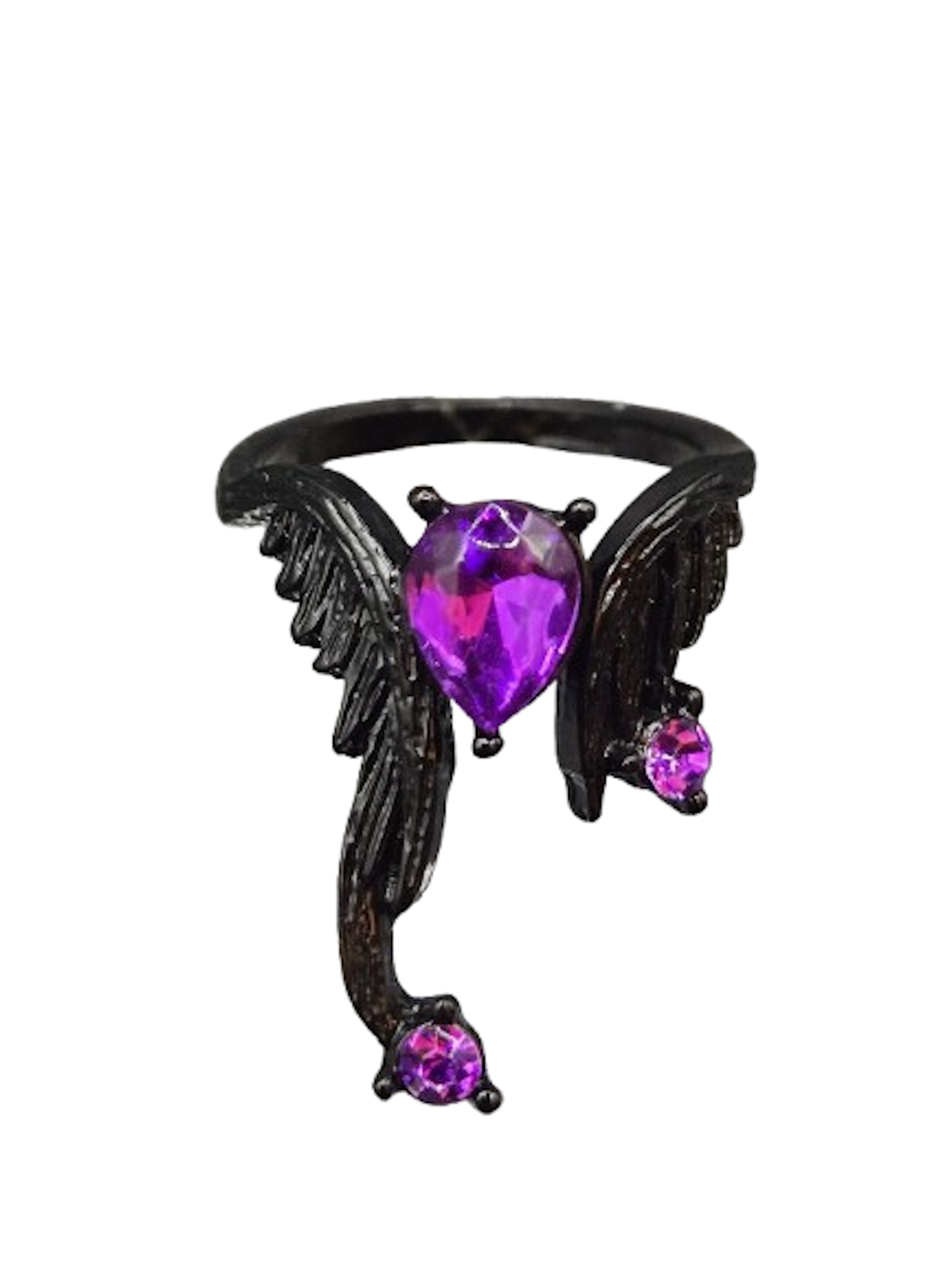 AMETHYST WING RING -ONE SIZE
