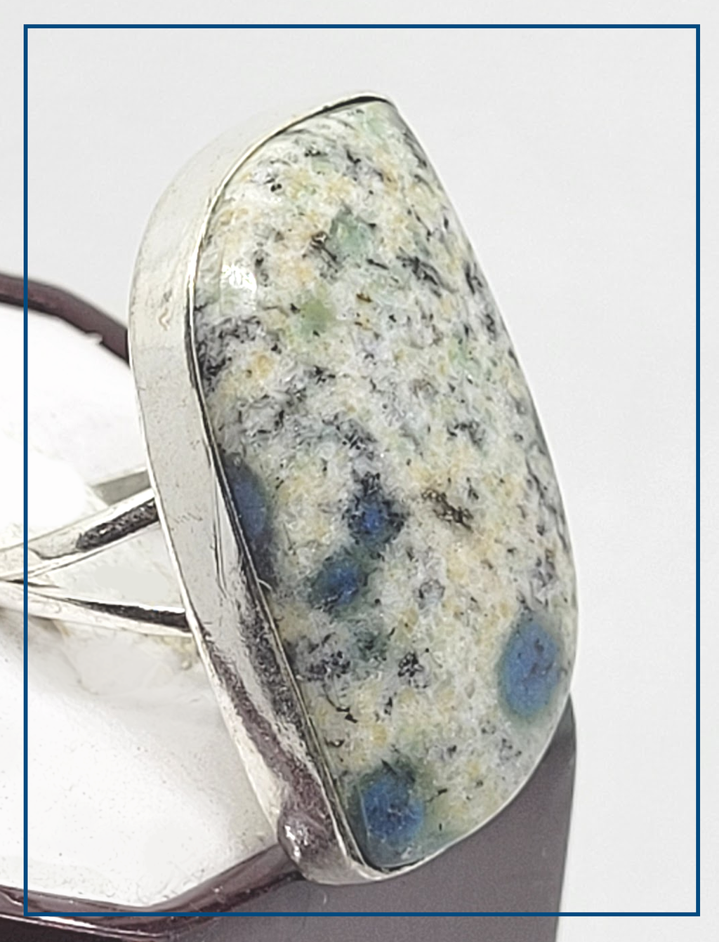AZURITE FREEFORM RING SZ9.5
