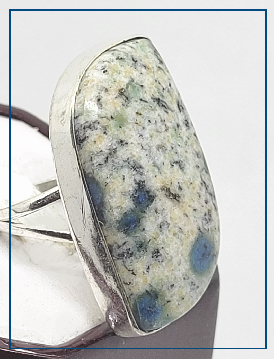 AZURITE FREEFORM RING SZ9.5