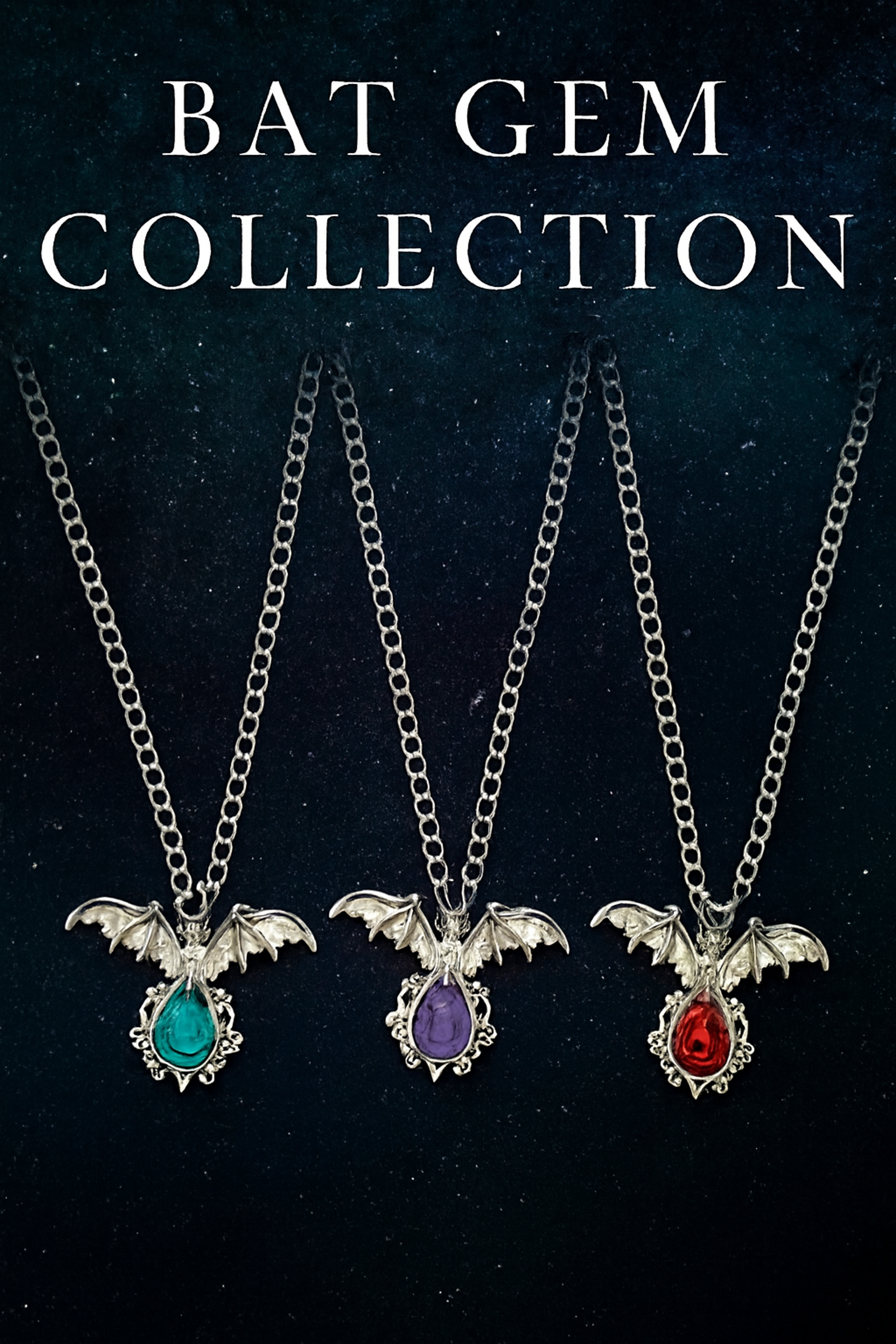 BAT GEM NECKLACE