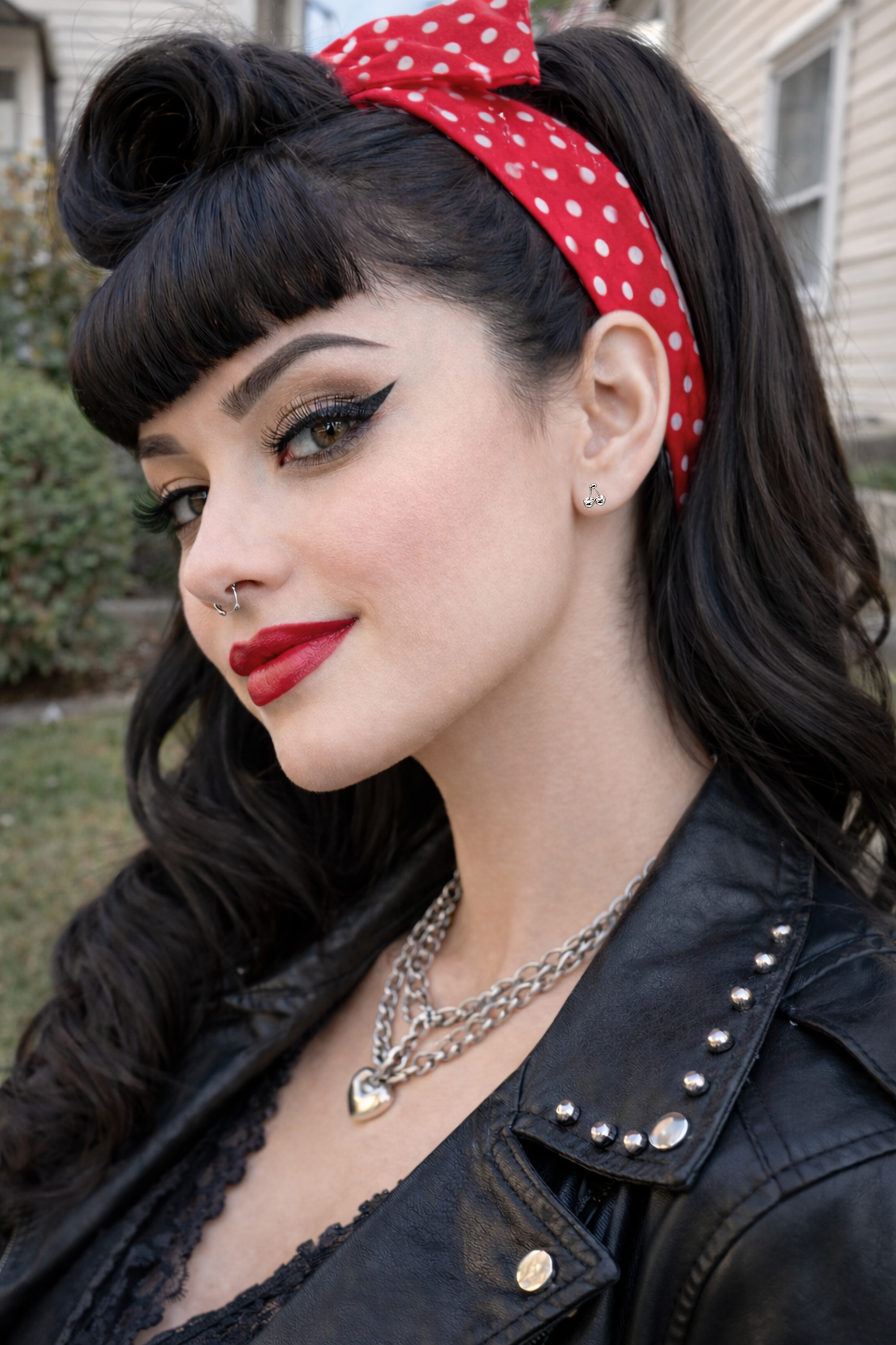 CHERRY BOMB STUDS EARRINGS