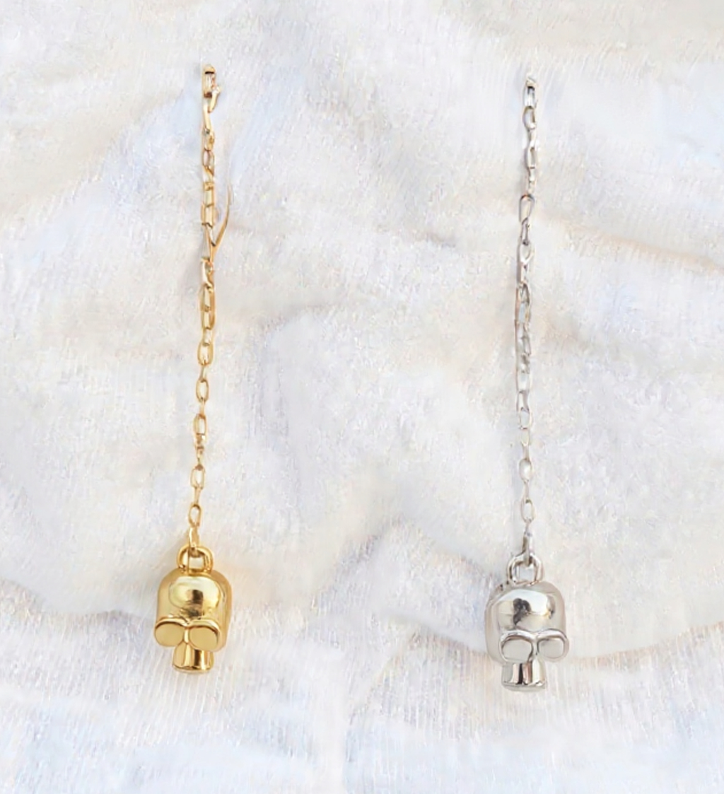 MR BONES LONG DANGLE EARRING