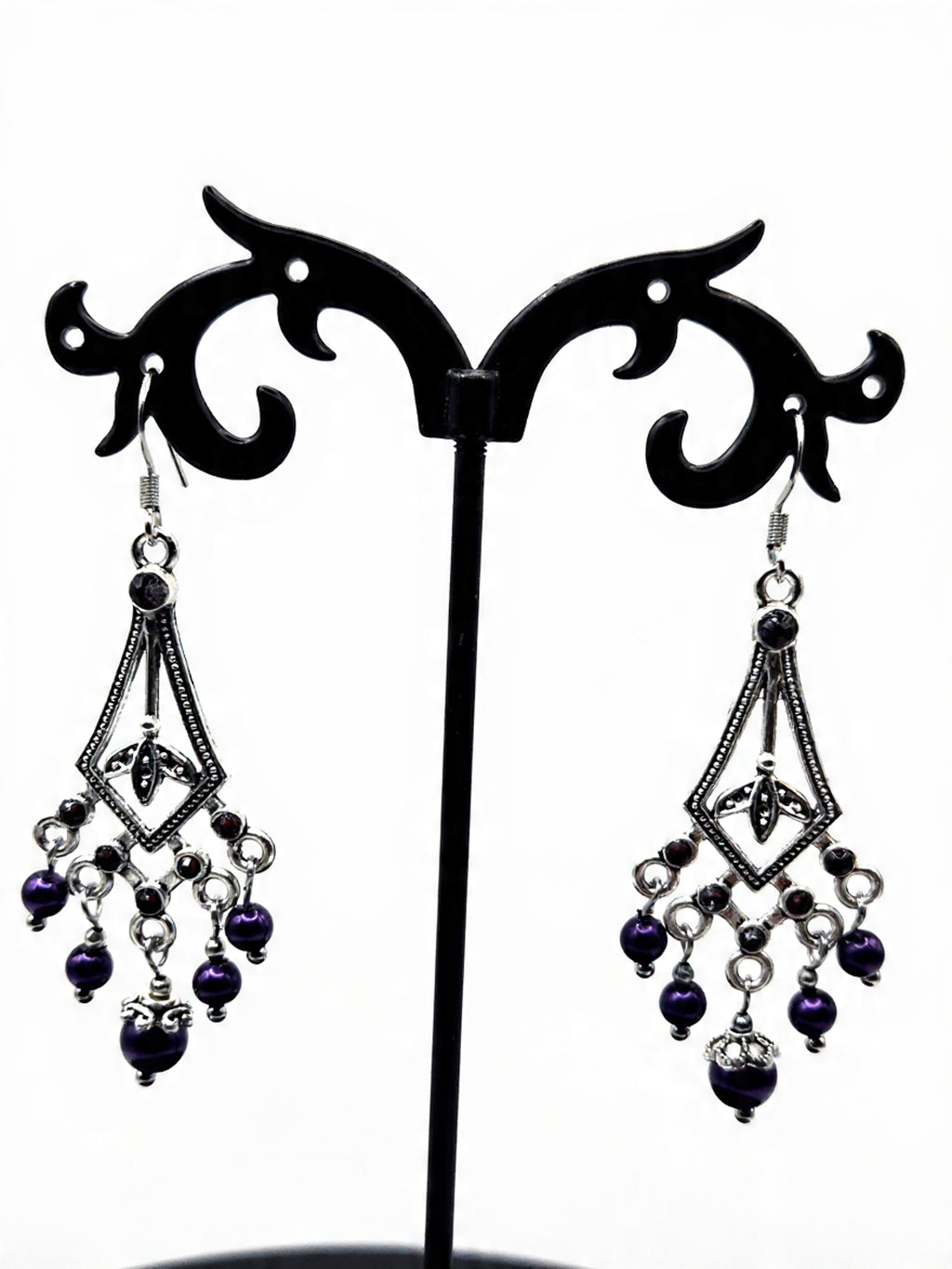 PURPLE CHANDELIER EARRINGS