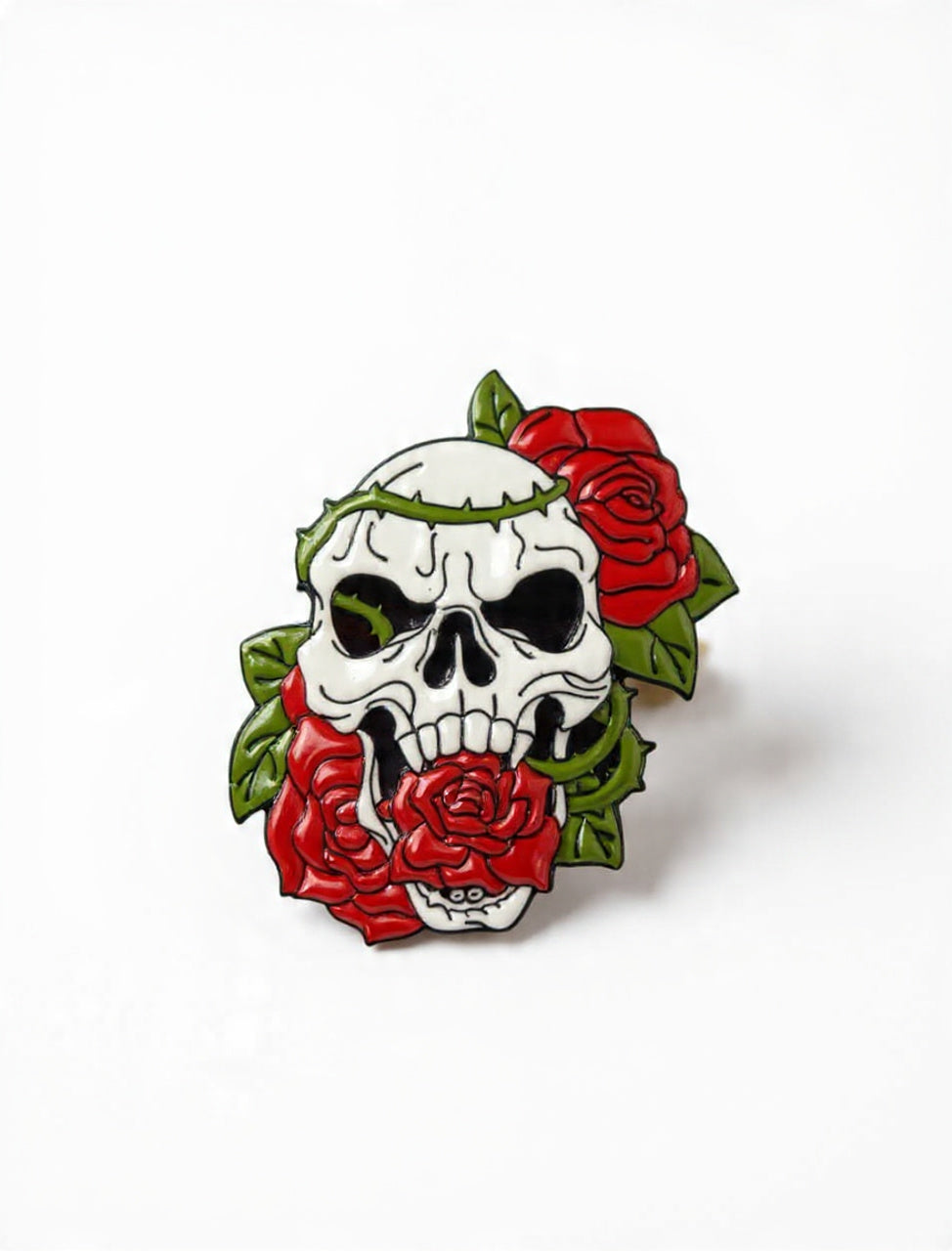 BONES AND ROSES PIN