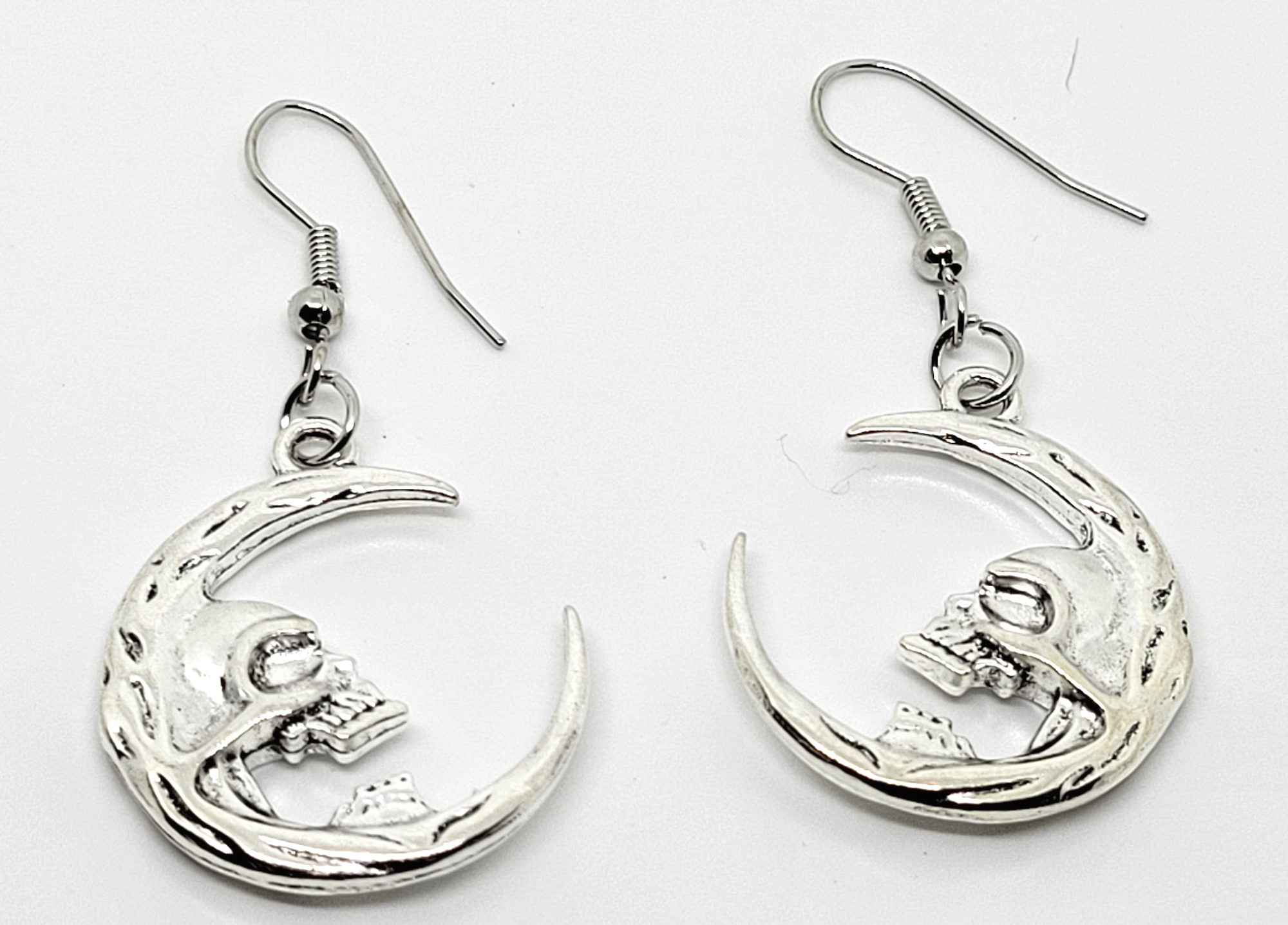 MR. BONES CREEPY MOON DANGLE EARRINGS