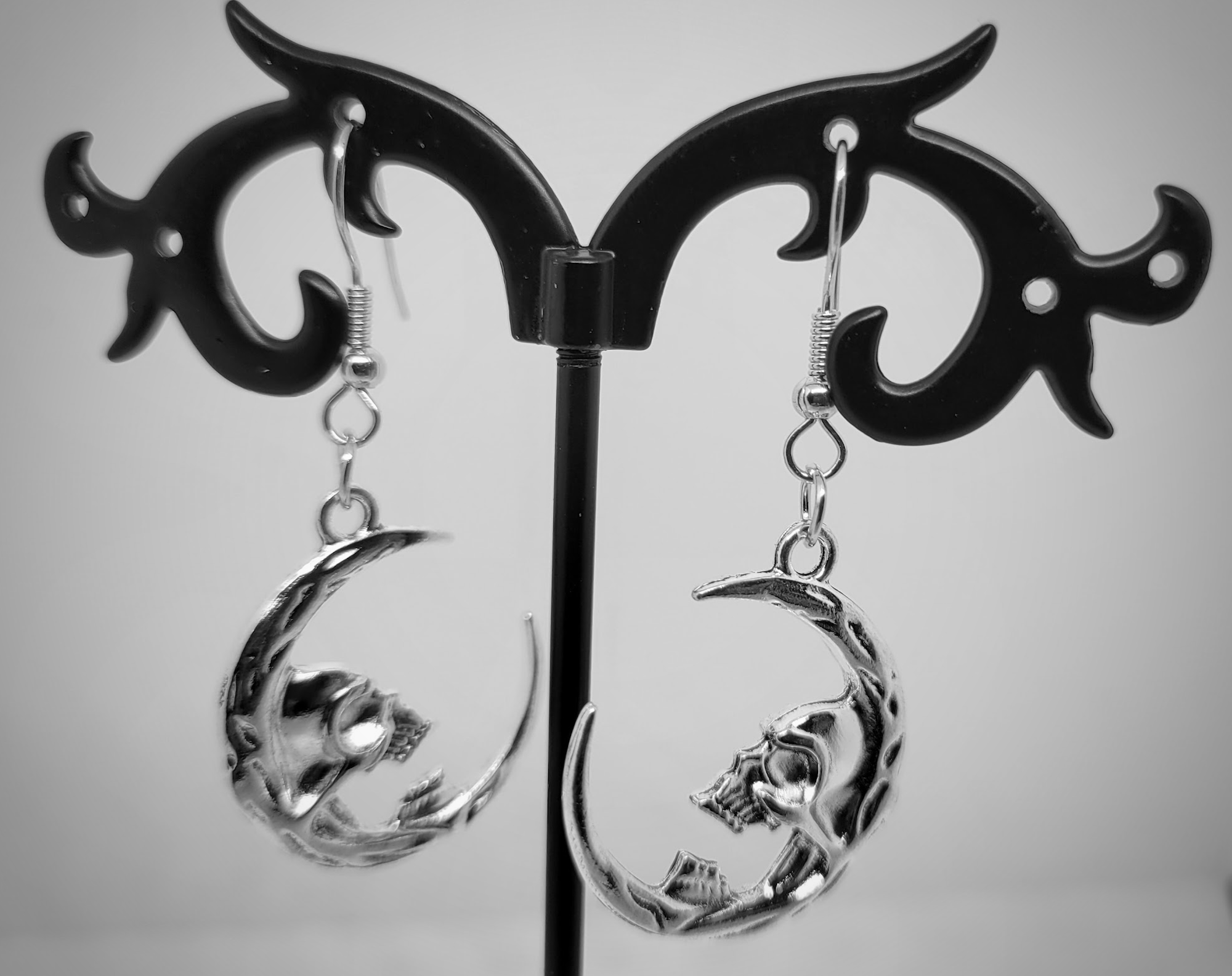 MR. BONES CREEPY MOON DANGLE EARRINGS