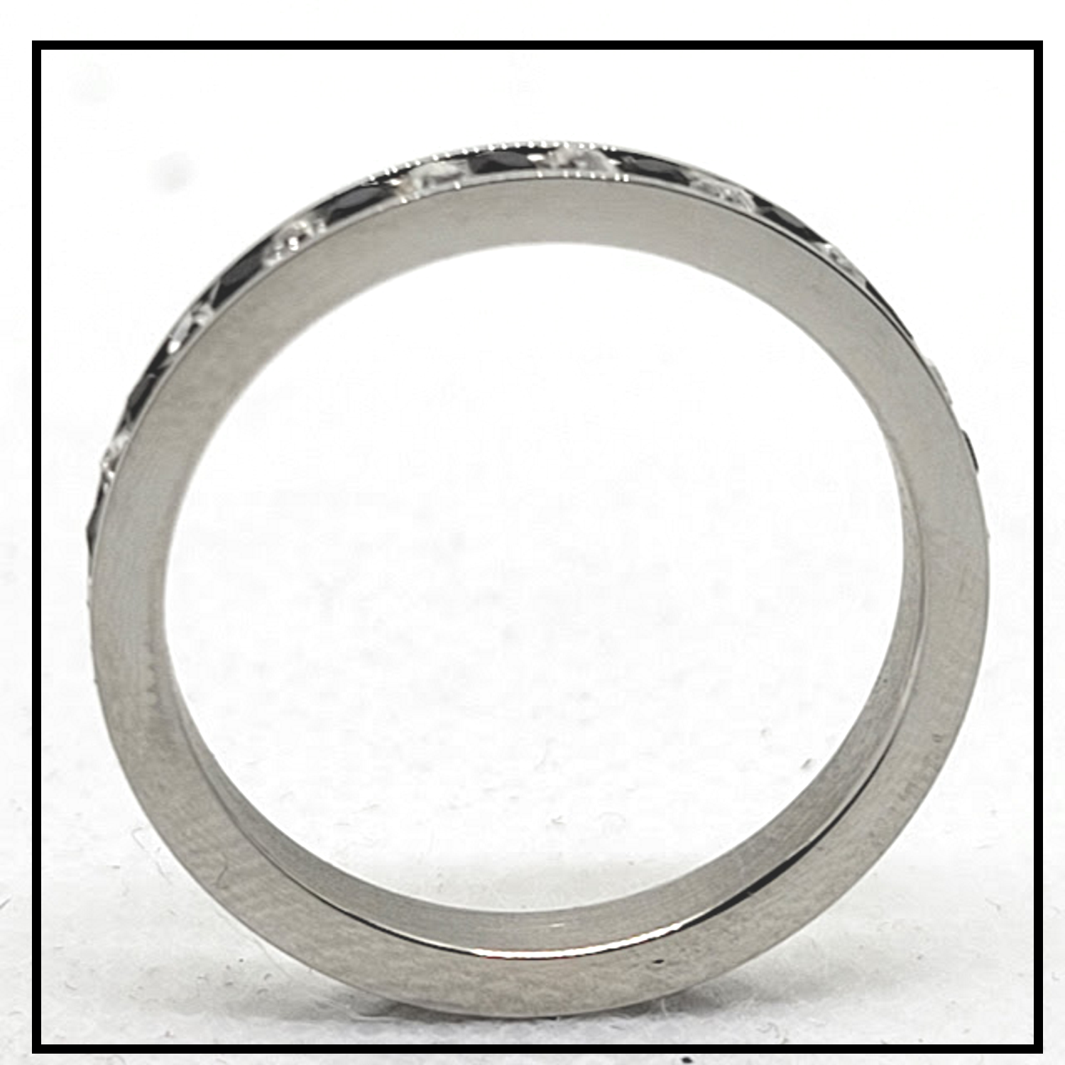CZ BLACK BANDED RING