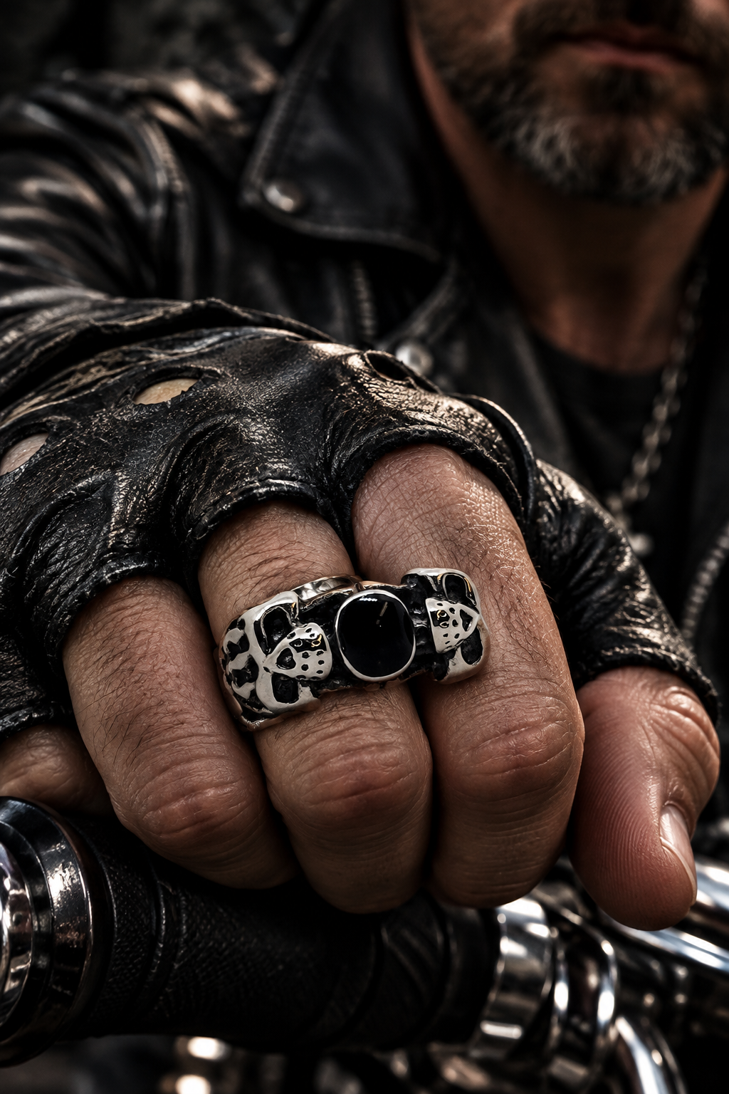DOUBLE BONES RING