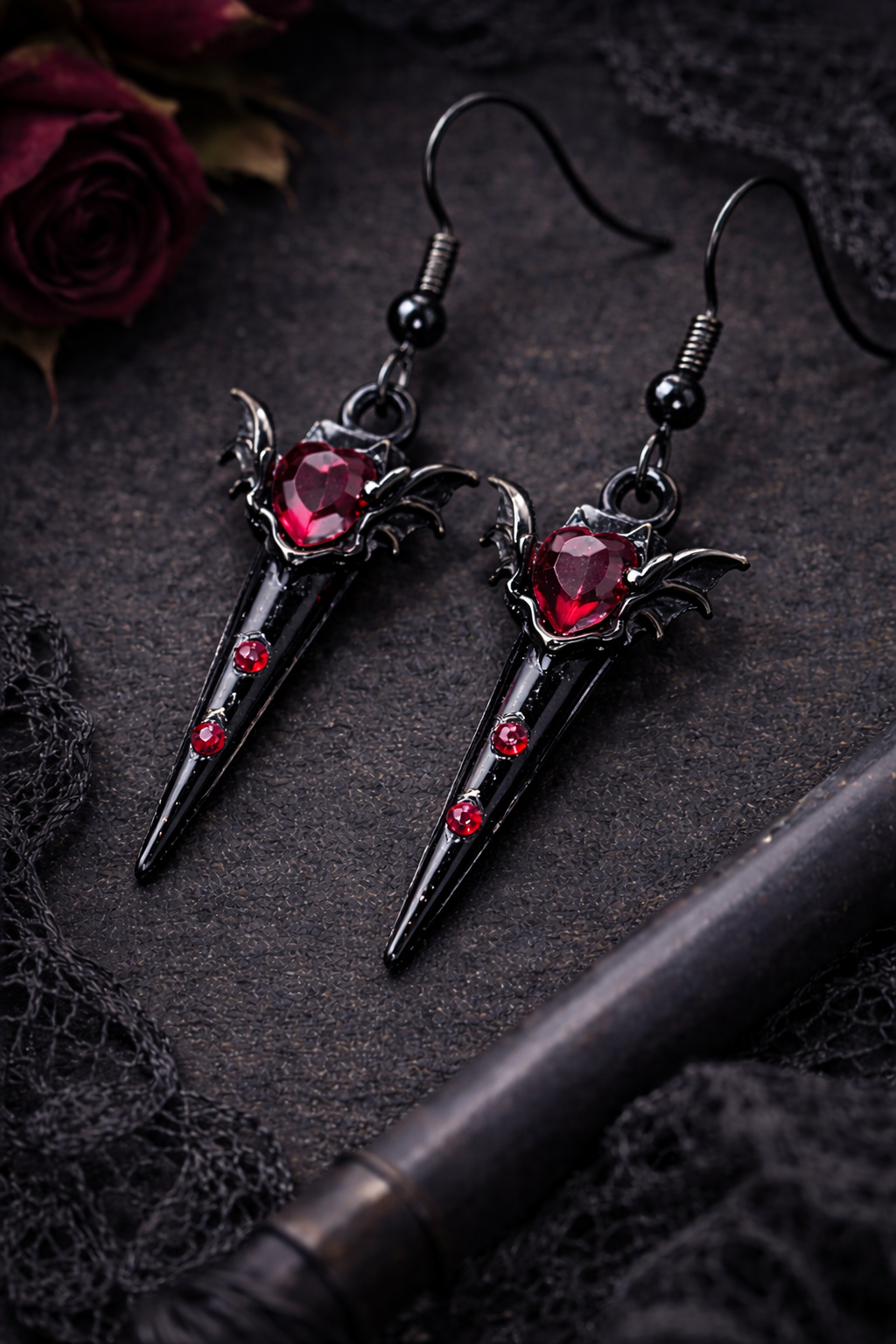 BATS & FANG DANGLE EARRINGS