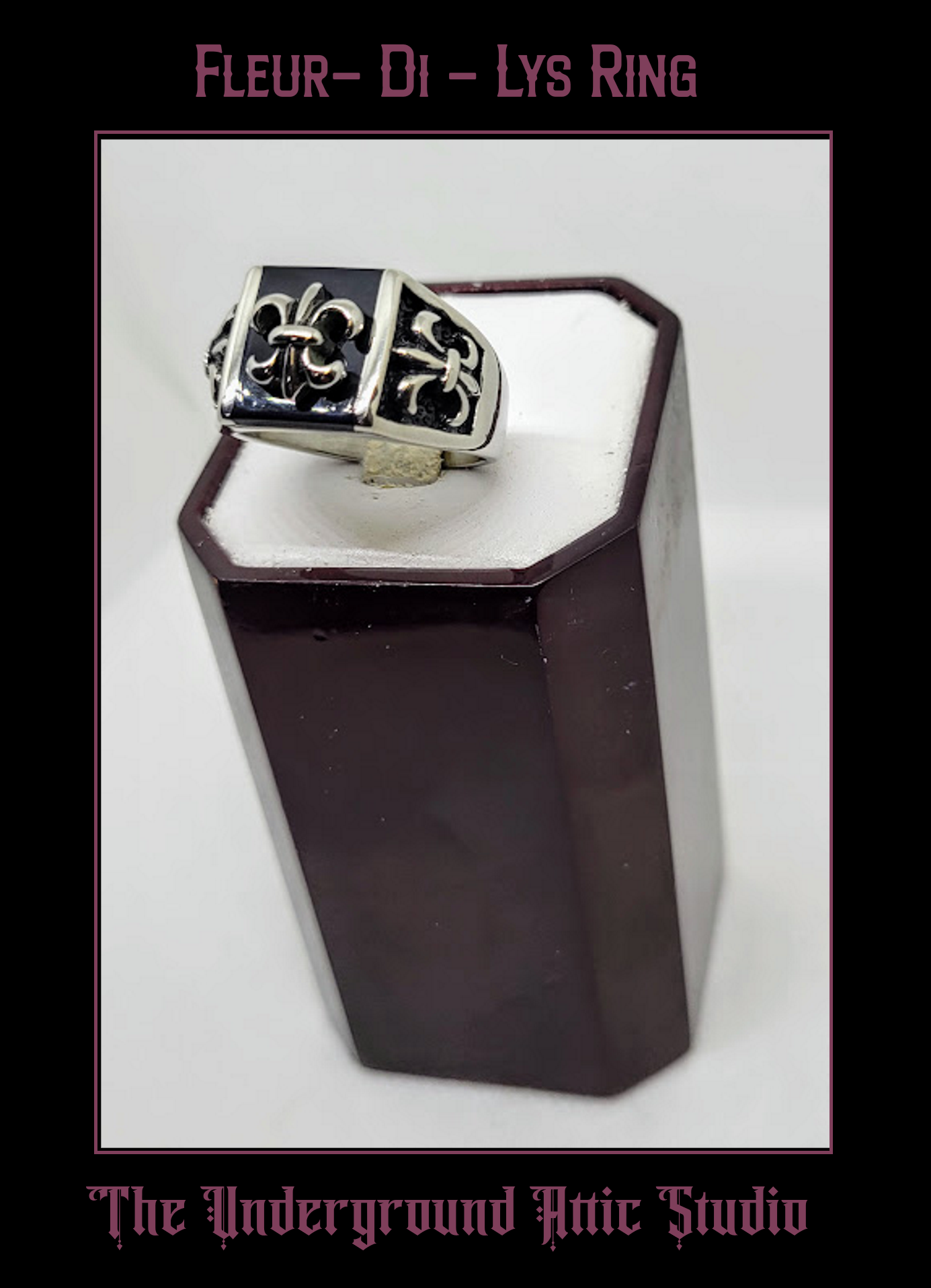 FLEUR DI LIS  SIGNET RING SIZE 16