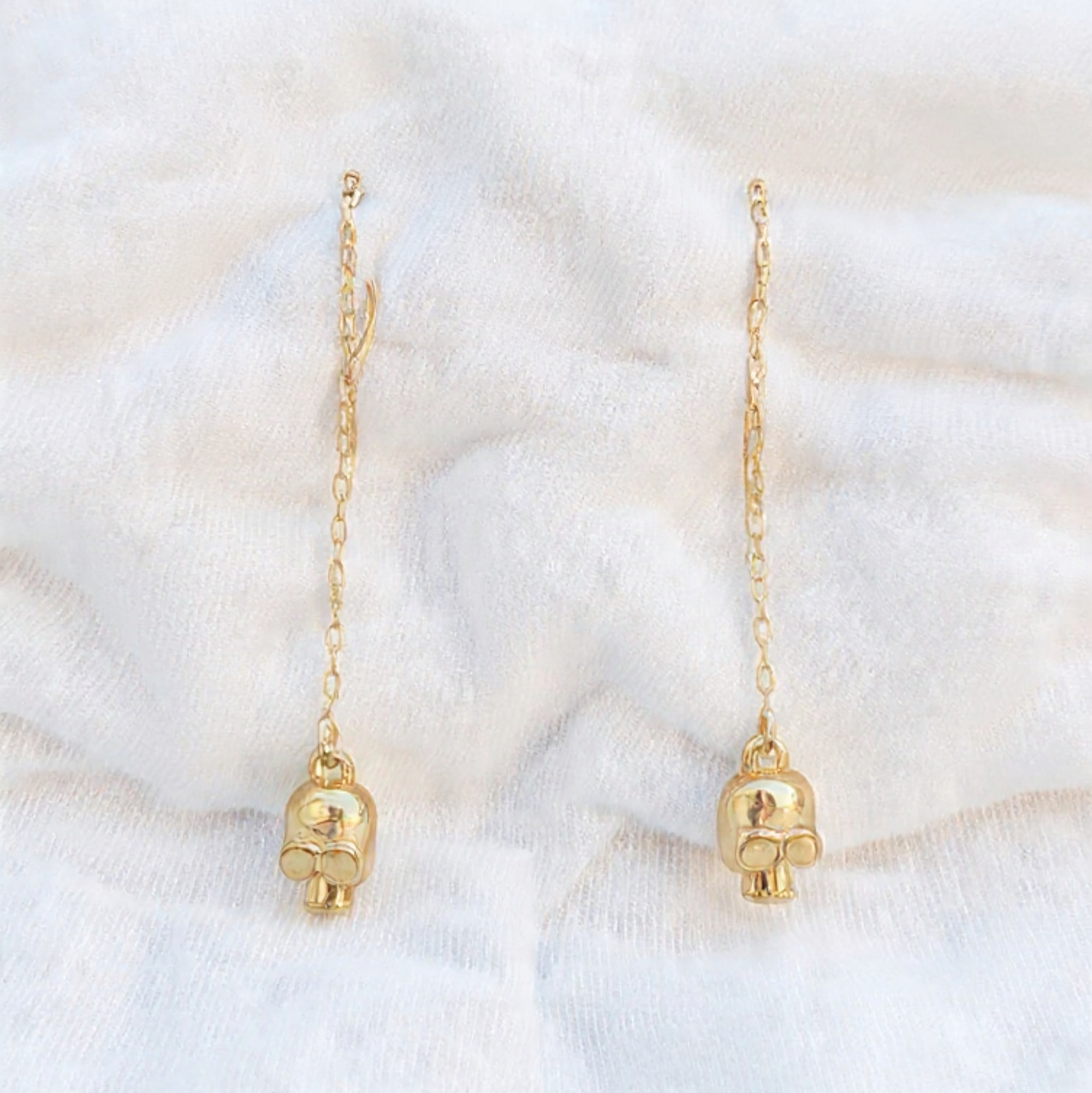MR BONES LONG DANGLE EARRING