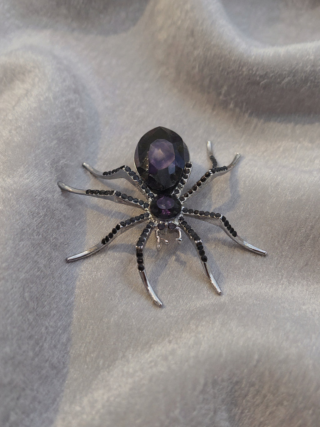 PURPLE SPIDER BROOCH